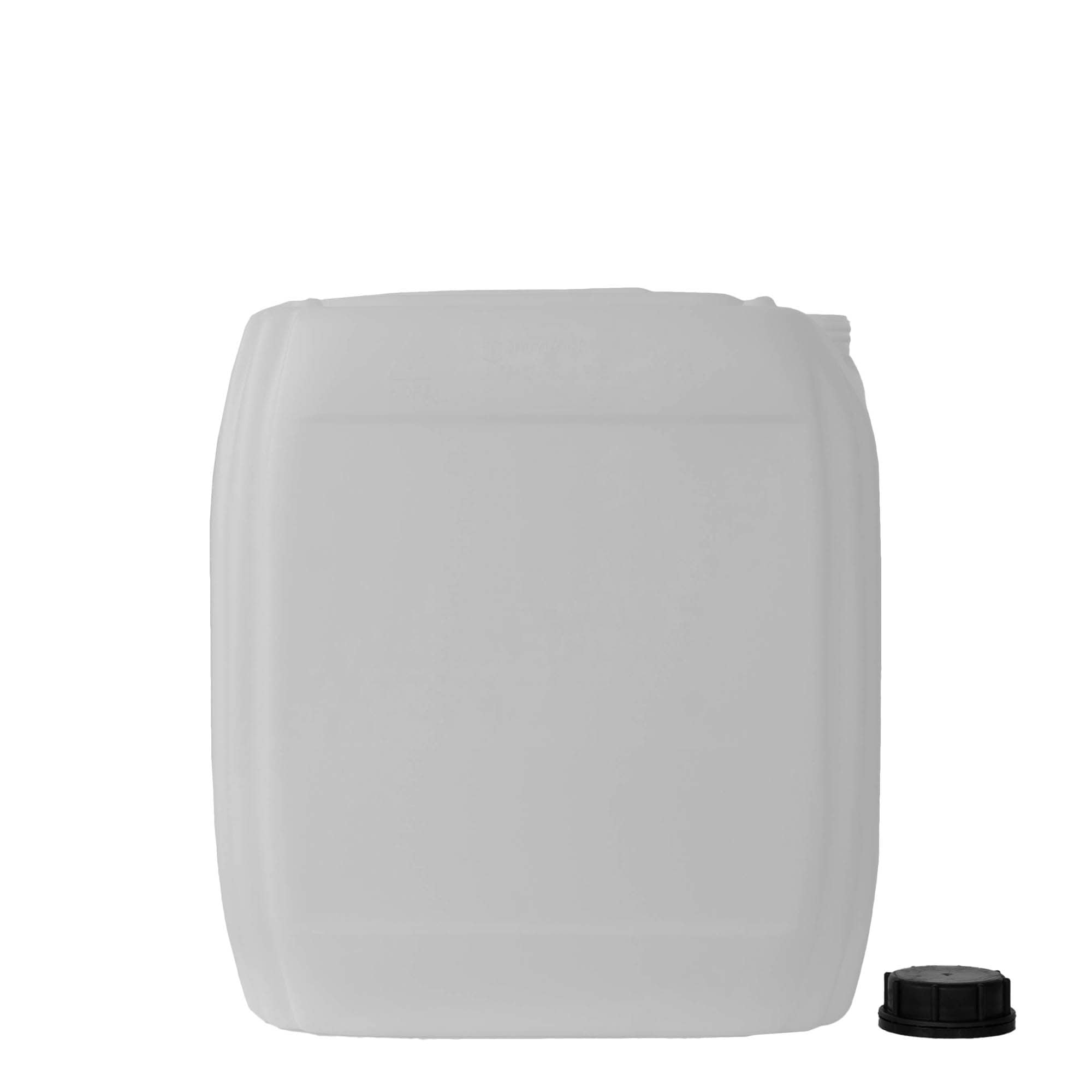 30 l Kanister, rechteckig, HDPE-Kunststoff, natur, Mündung: ND 60