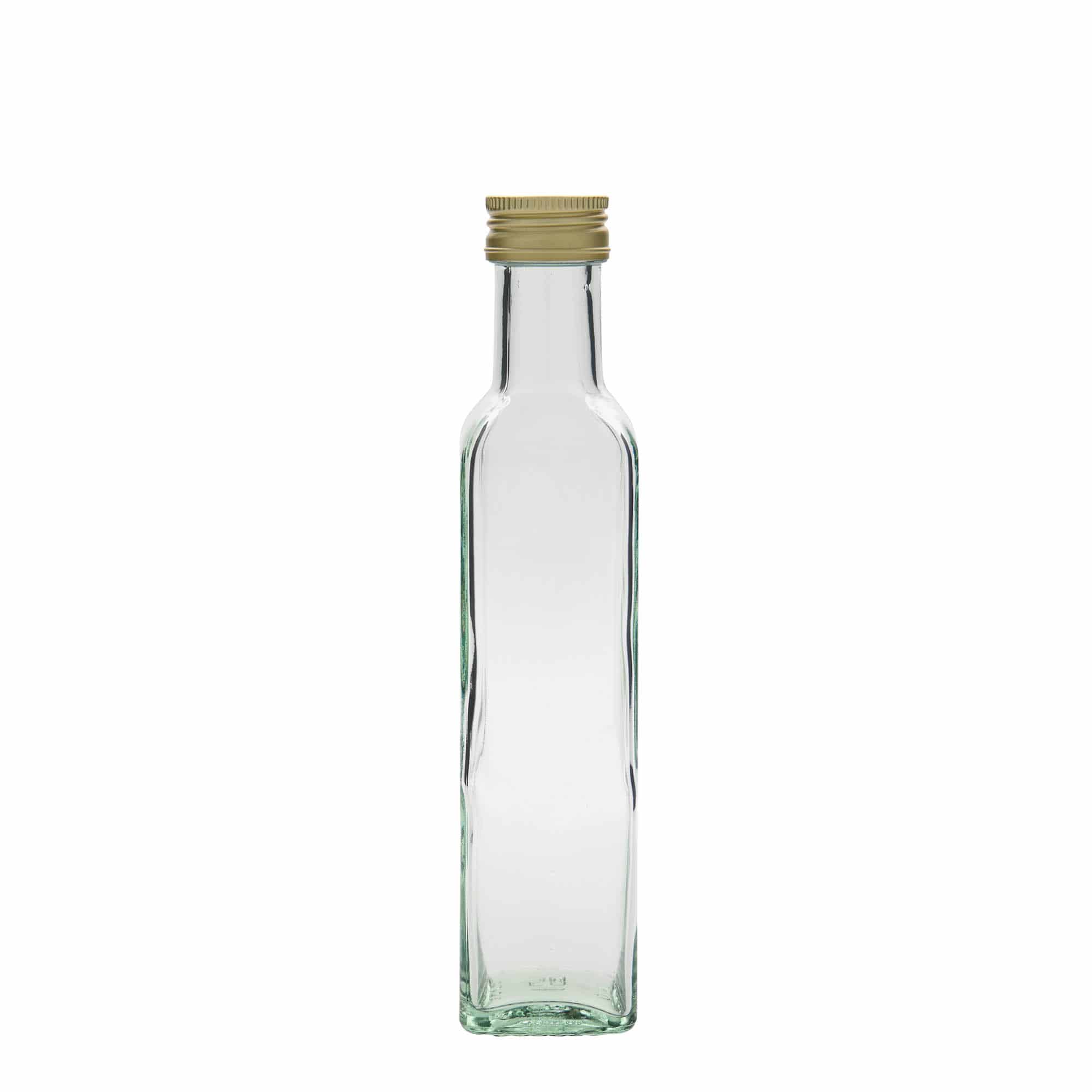 250 ml Glasflasche 'Marasca', quadratisch, Mündung: PP 31,5