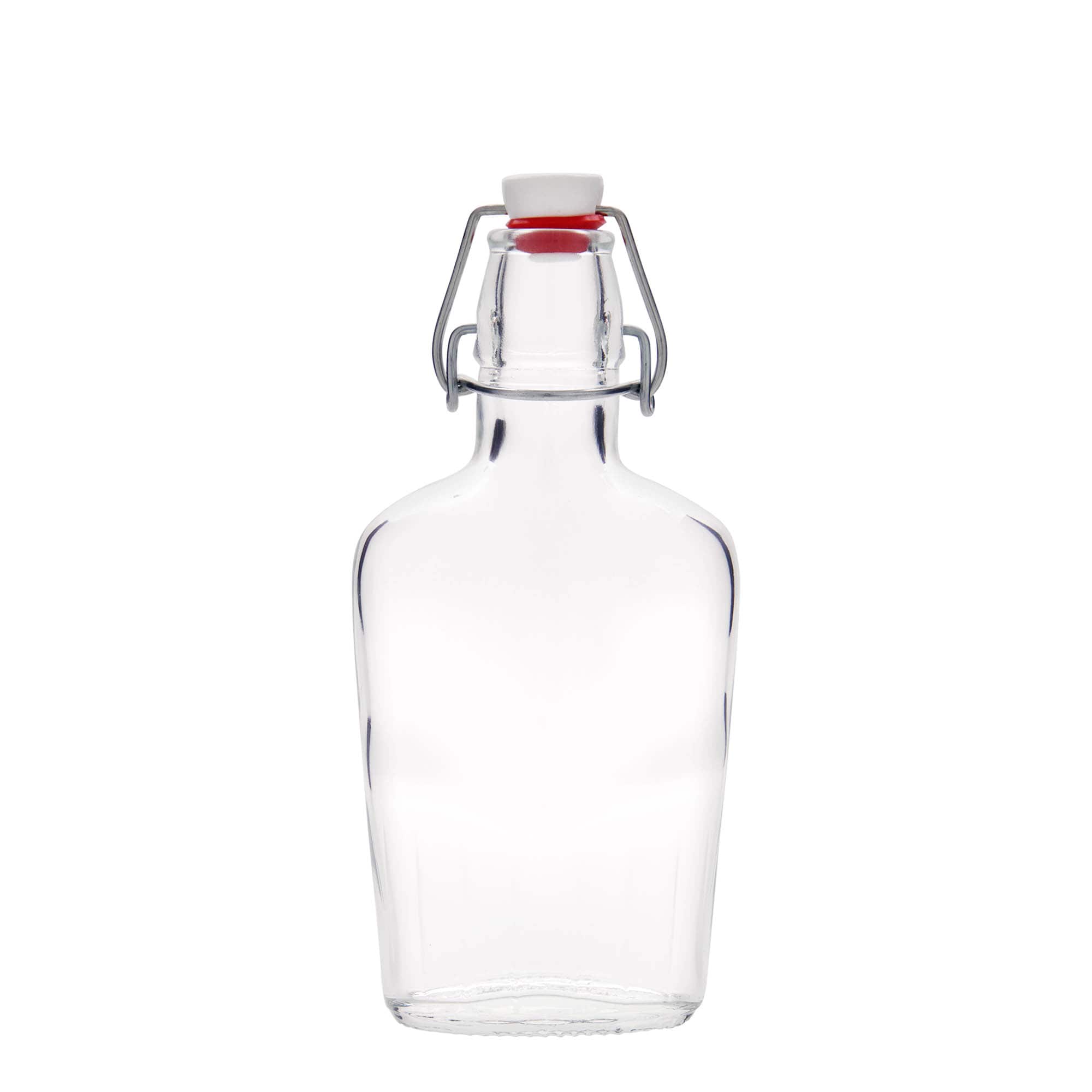 250 ml Glasflasche 'Fiaschetta', oval, Mündung: Bügelverschluss