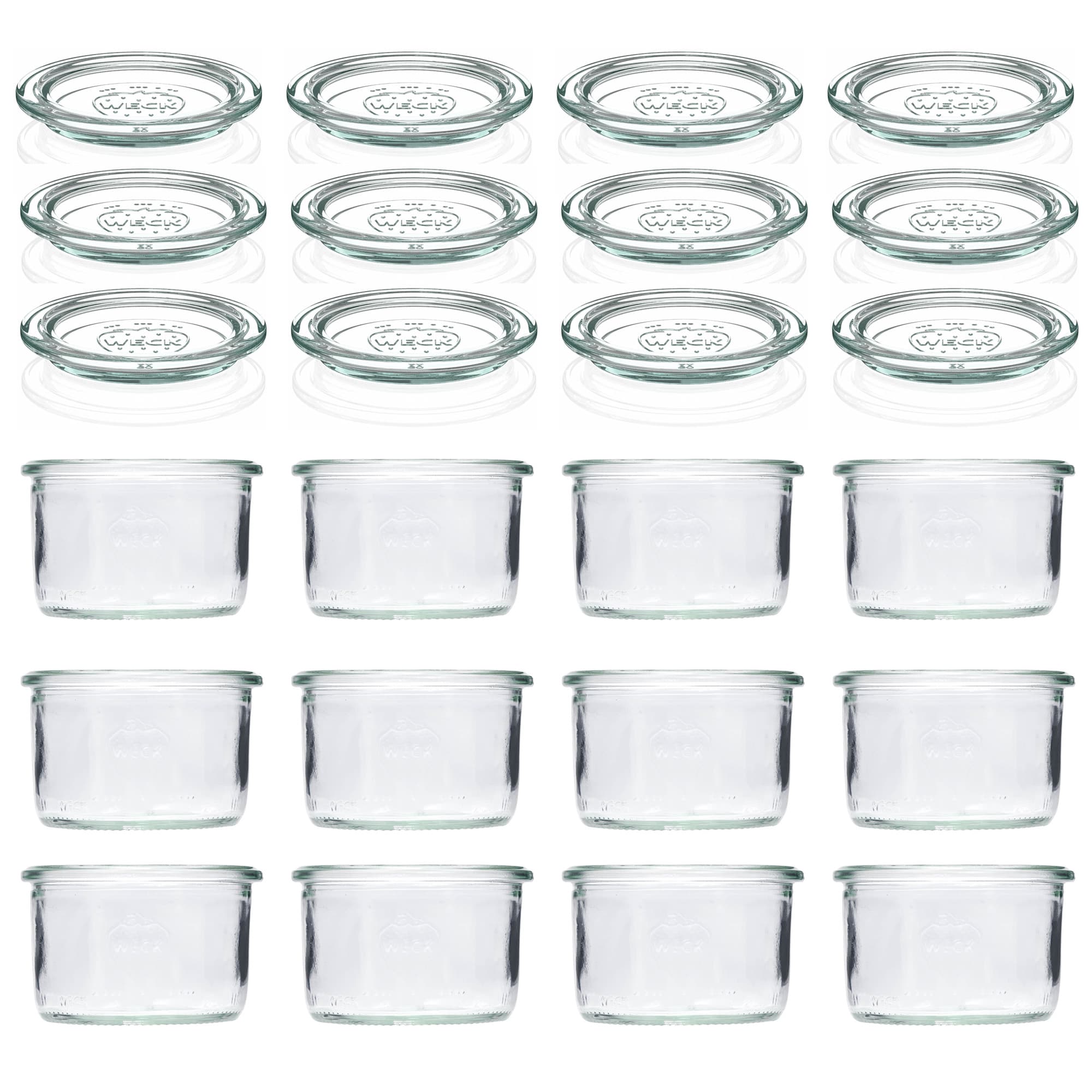 12x 200 ml WECK-Sturzglas mit Glasdeckel RR 80