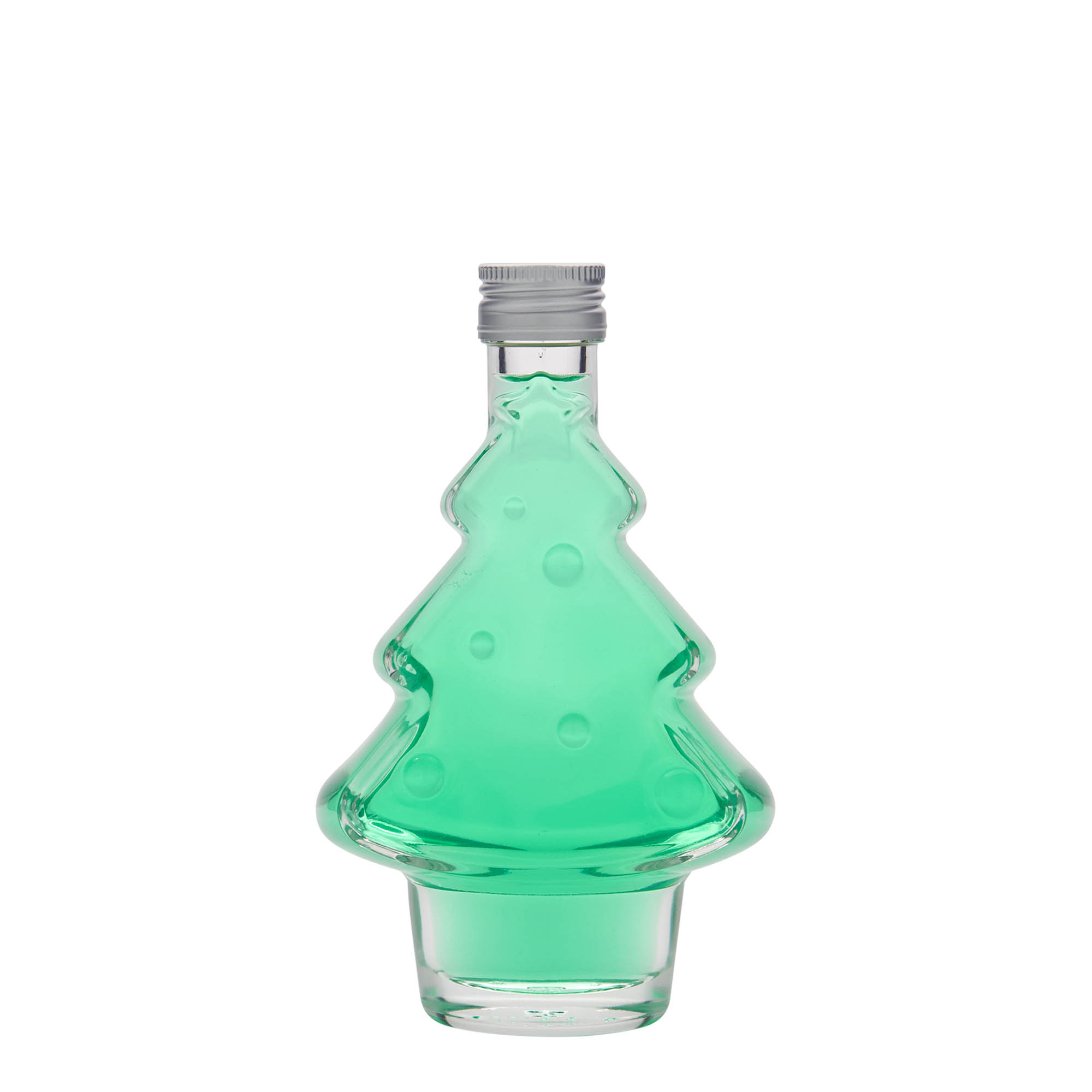 200 ml Glasflasche „Tannenbaum“, Mündung: PP 28