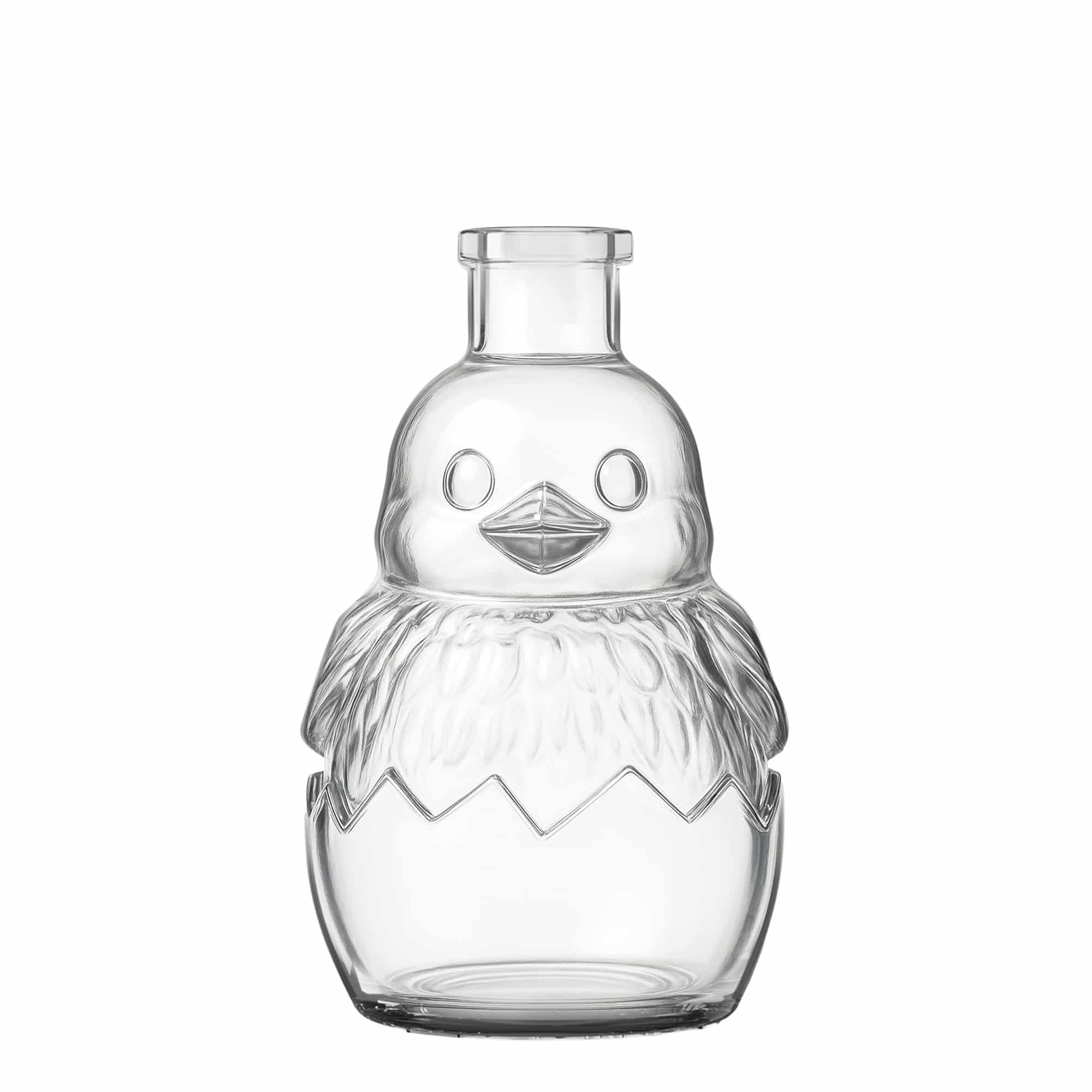 200 ml Glasflasche 'Küken', Mündung: Kork