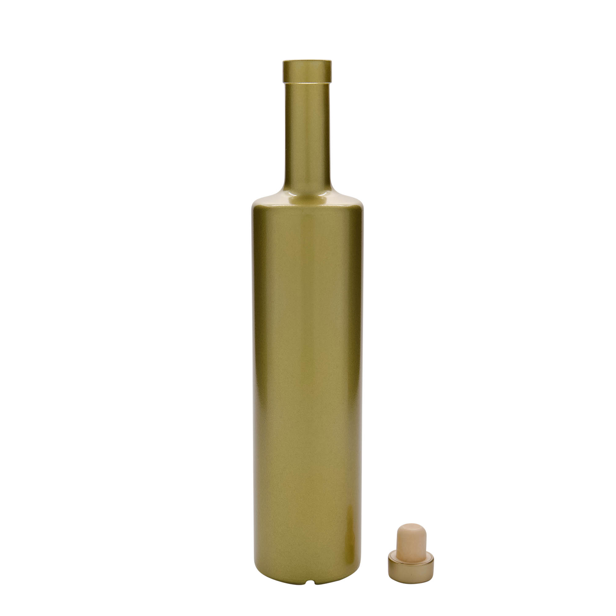 700 ml Glasflasche 'Centurio', gold, Mündung: Kork 700 ml Glasflasche 'Centurio', gold, Mündung: Kork