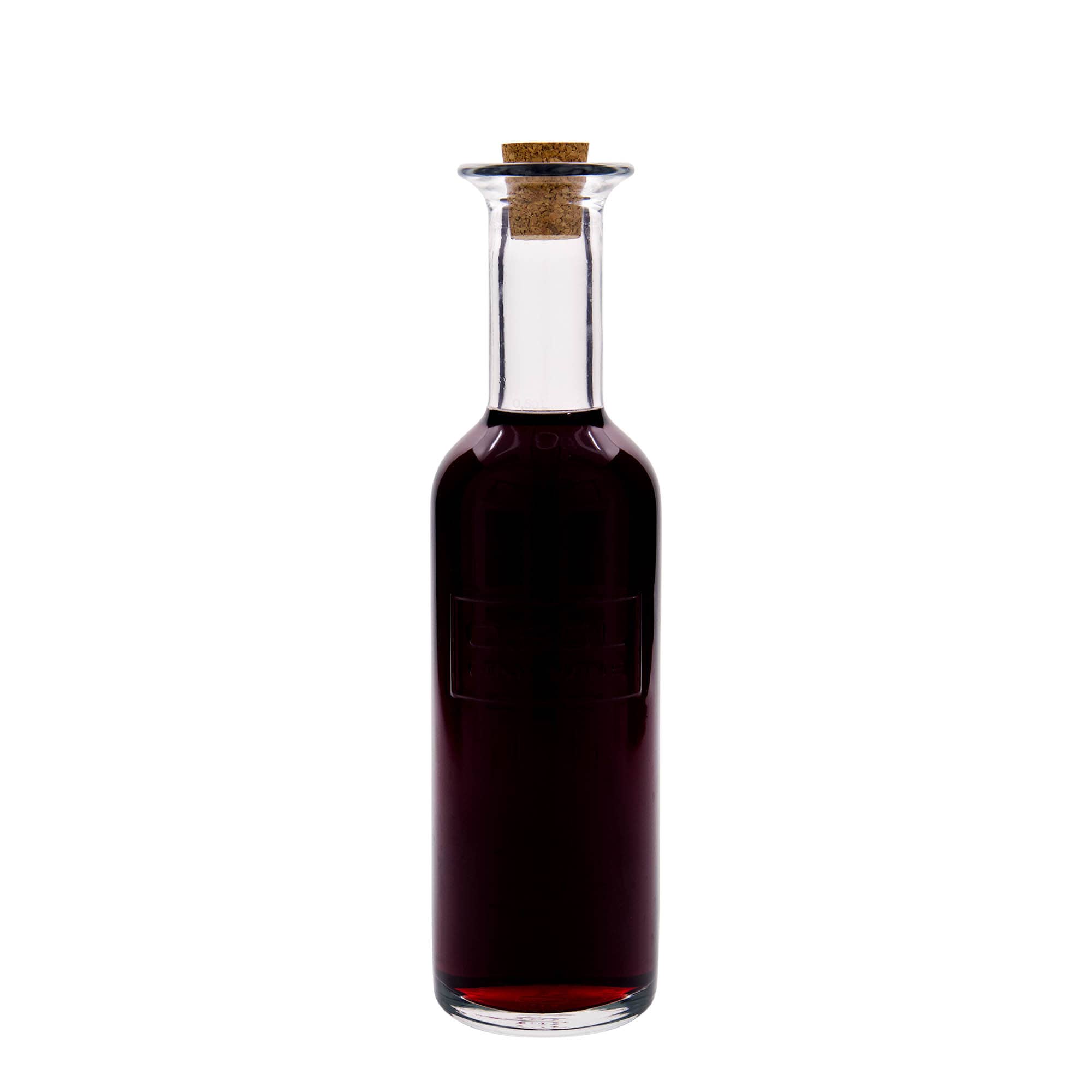 500 ml Glasflasche „Optima Fine Wine“, Mündung: Kork