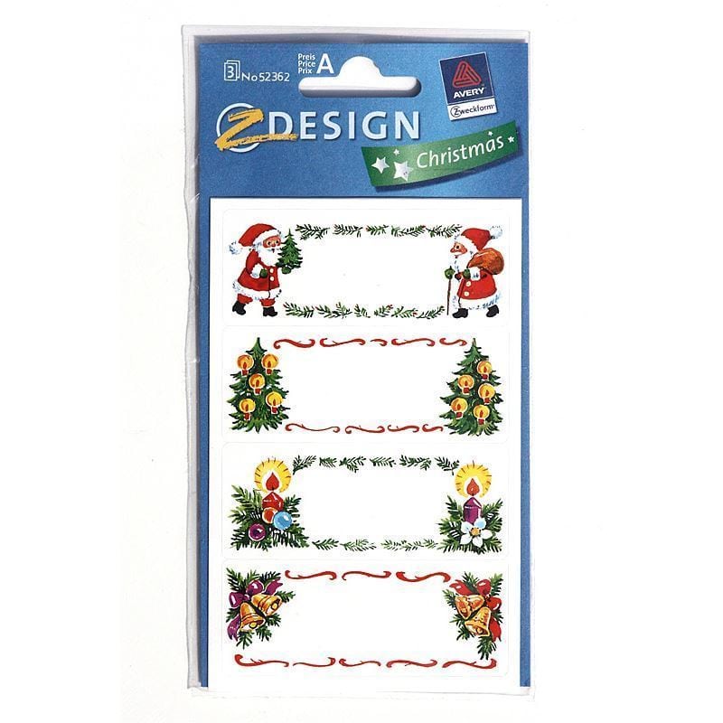 Zweckform Etiketten „Weihnachtsbilder“, Papier, mehrfarbig