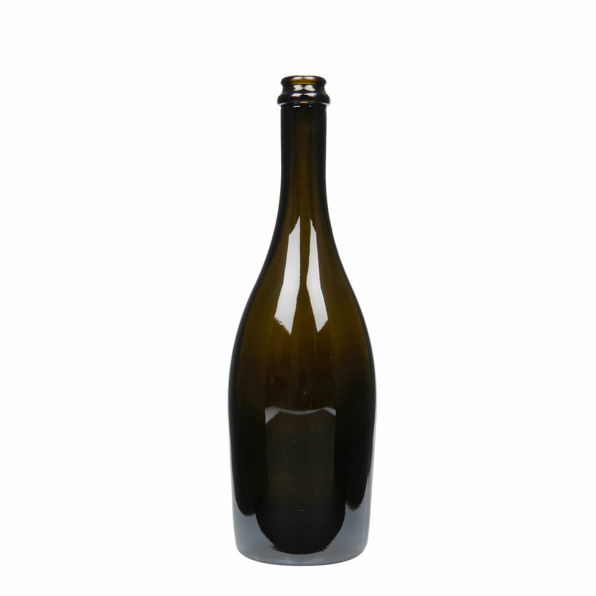 750 ml Sektflasche 'Carmen', Glas, antikgrün, Mündung: Kronkorken 750 ml Sektflasche 'Carmen', Glas, antikgrün, Mündung: Kronkorken