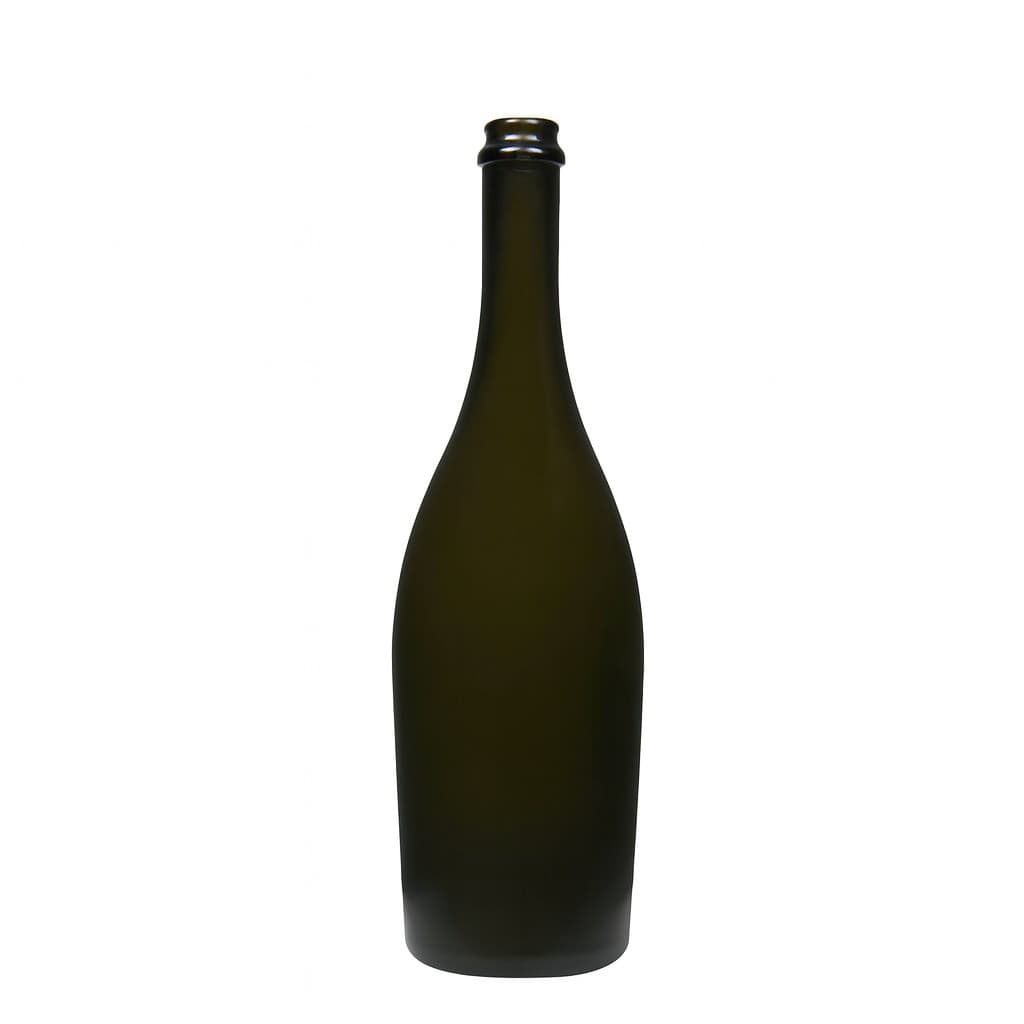 750 ml Sektflasche 'Carmen', Glas, antikgrün, Mündung: Kronkorken