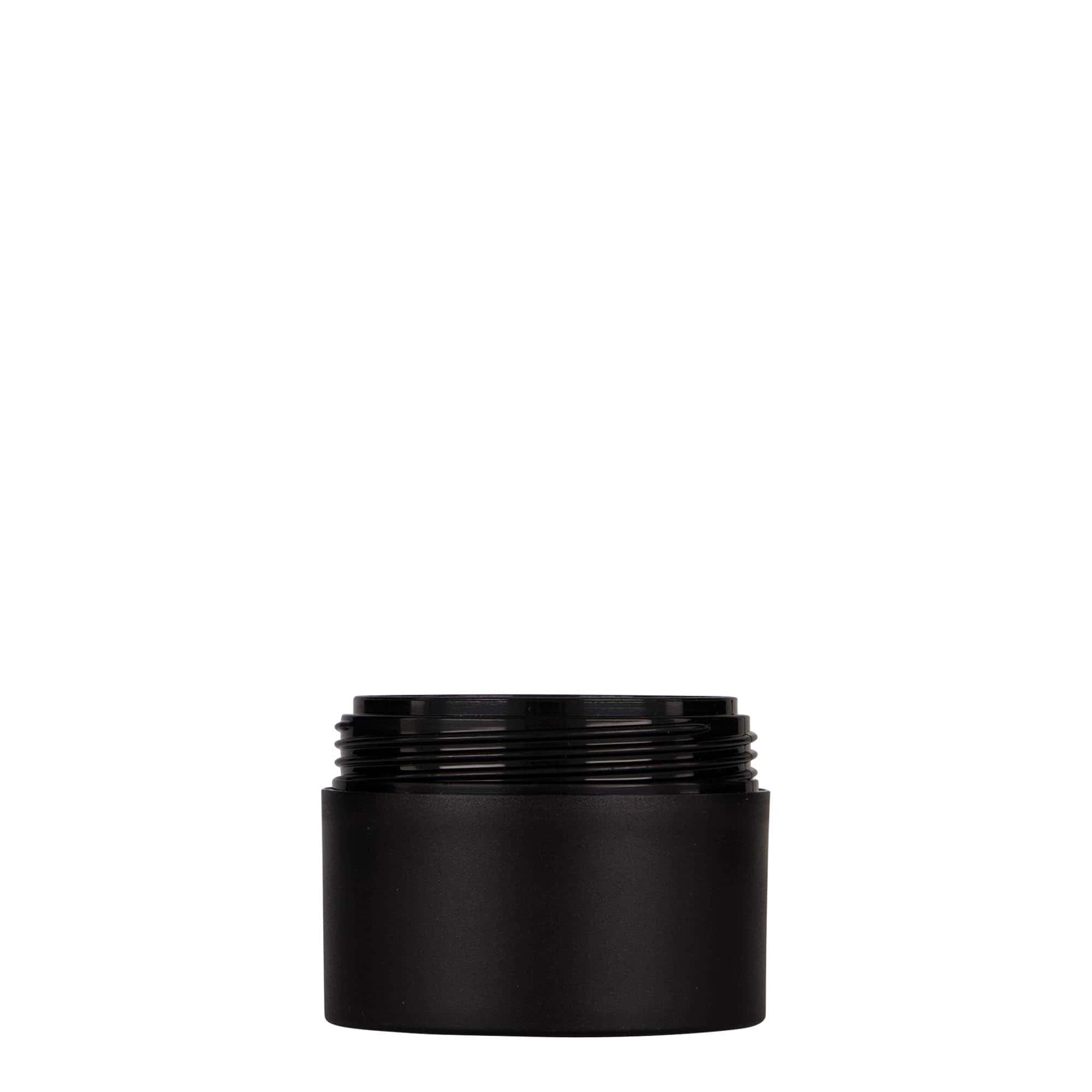 50 ml Kunststoffdose „Antonella“, PP, schwarz, Mündung: Schraubverschluss