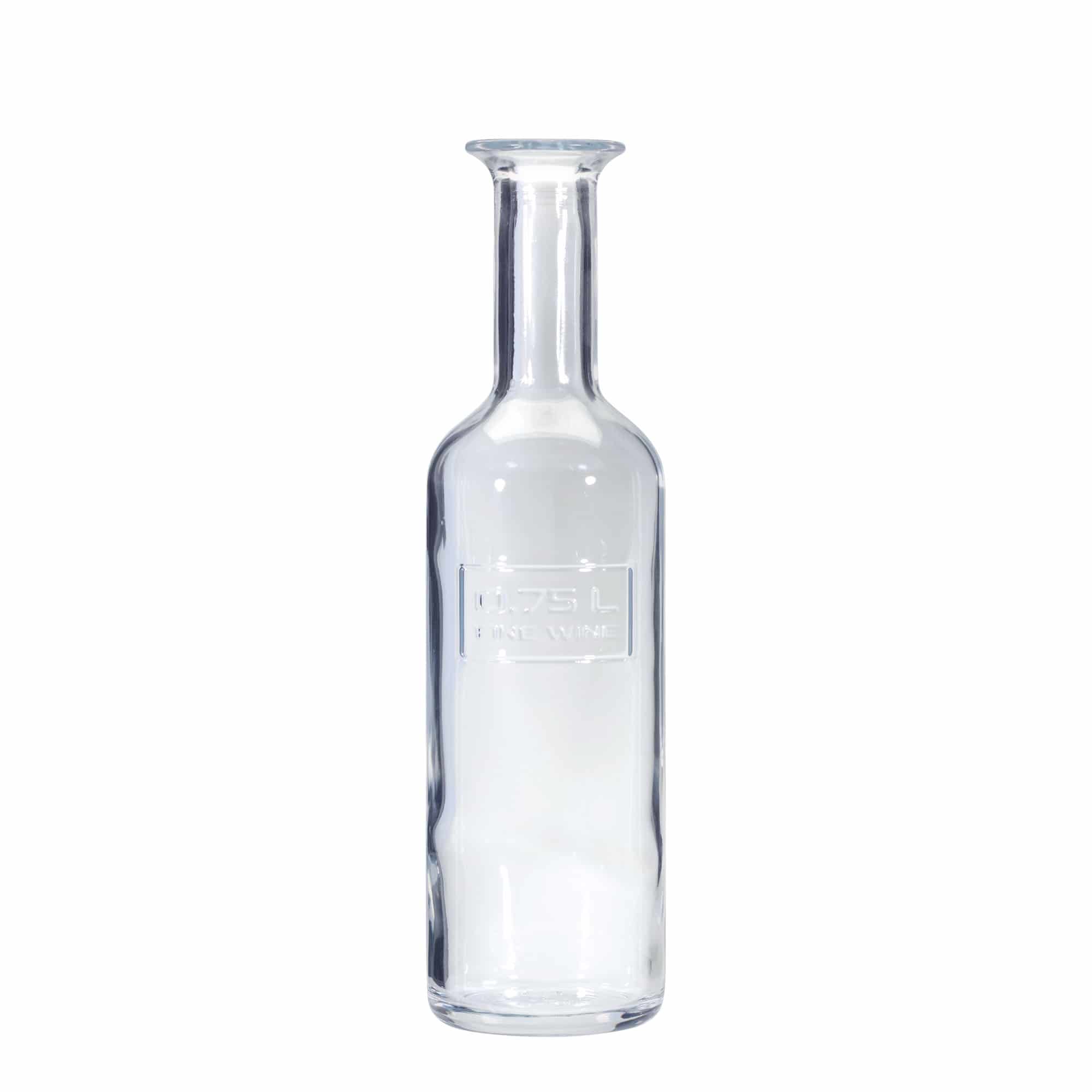 750 ml Glasflasche „Optima Fine Wine“, Mündung: Kork » Volumen: 750,00, Farbe: Klar