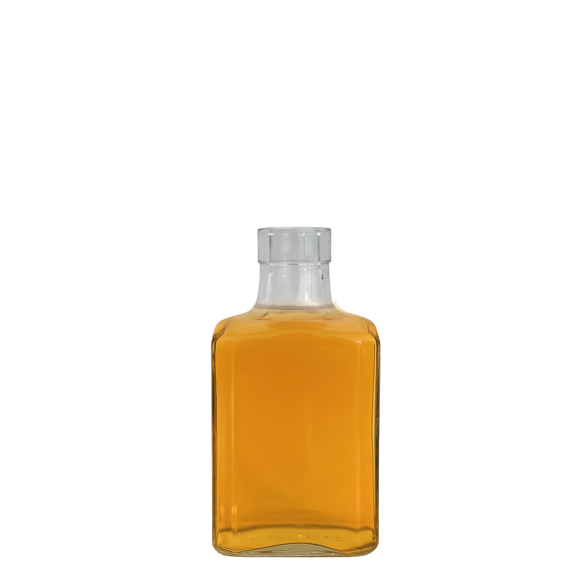 250 ml Glasflasche 'Decanter Quadro Oberband', quadratisch, Mündung: Kork 250 ml Glasflasche 'Decanter Quadro Oberband', quadratisch, Mündung: Kork