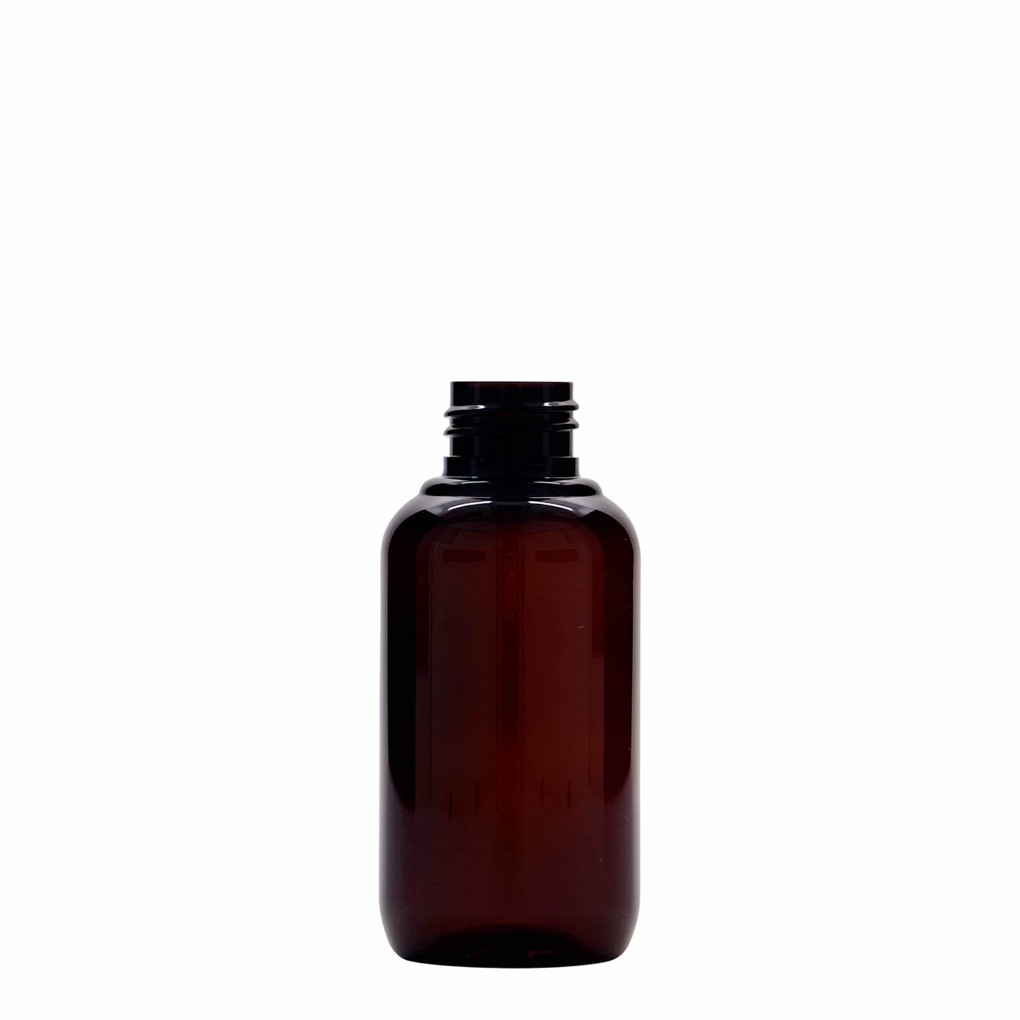 100 ml Recycling-Kunststoffflasche „Victor's Best“, PCR, braun, Mündung:  24/410