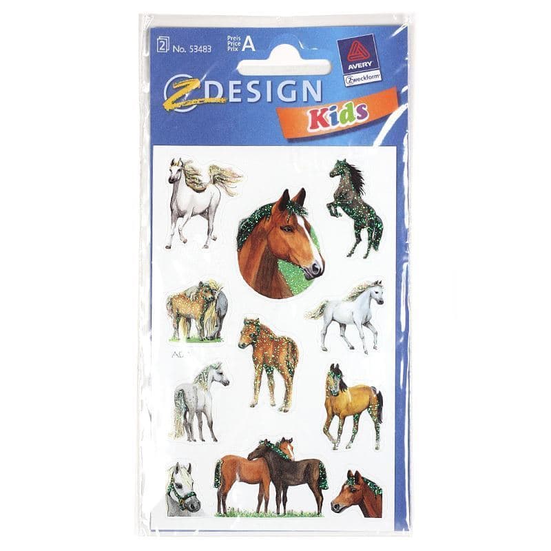 Zweckform Sticker 'Pferde', Papier, mehrfarbig