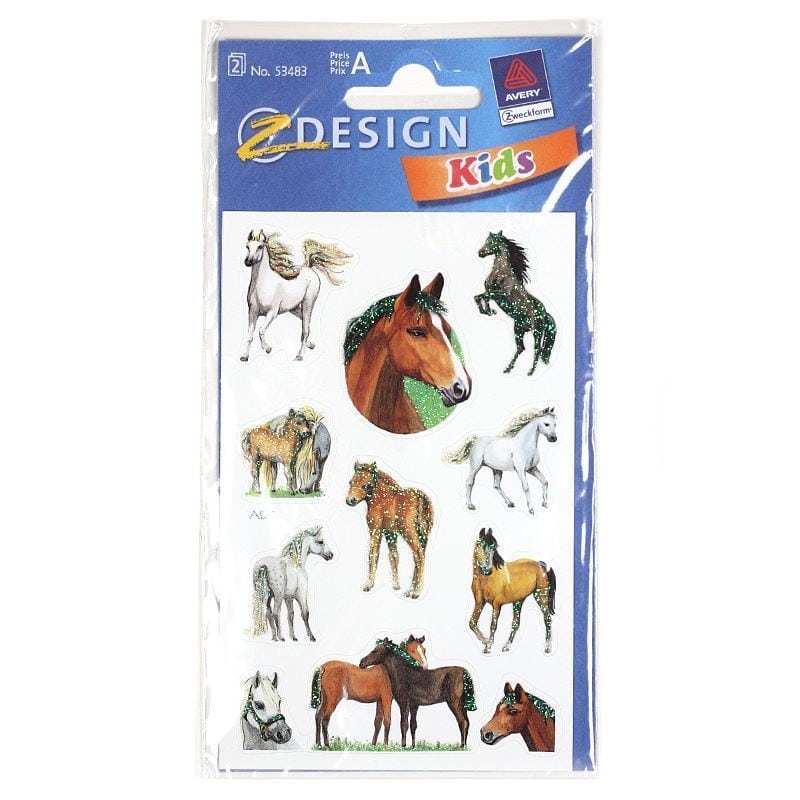 Zweckform Sticker „Pferde“, Papier, mehrfarbig