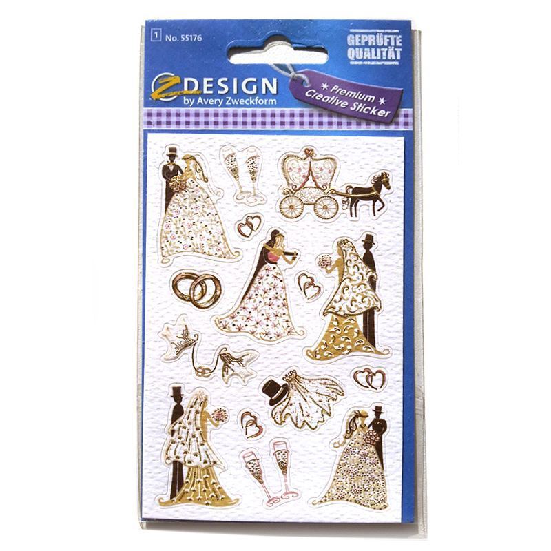 Zweckform Sticker 'Brautpaare', Papier, mehrfarbig Zweckform Sticker 'Brautpaare', Papier, mehrfarbig