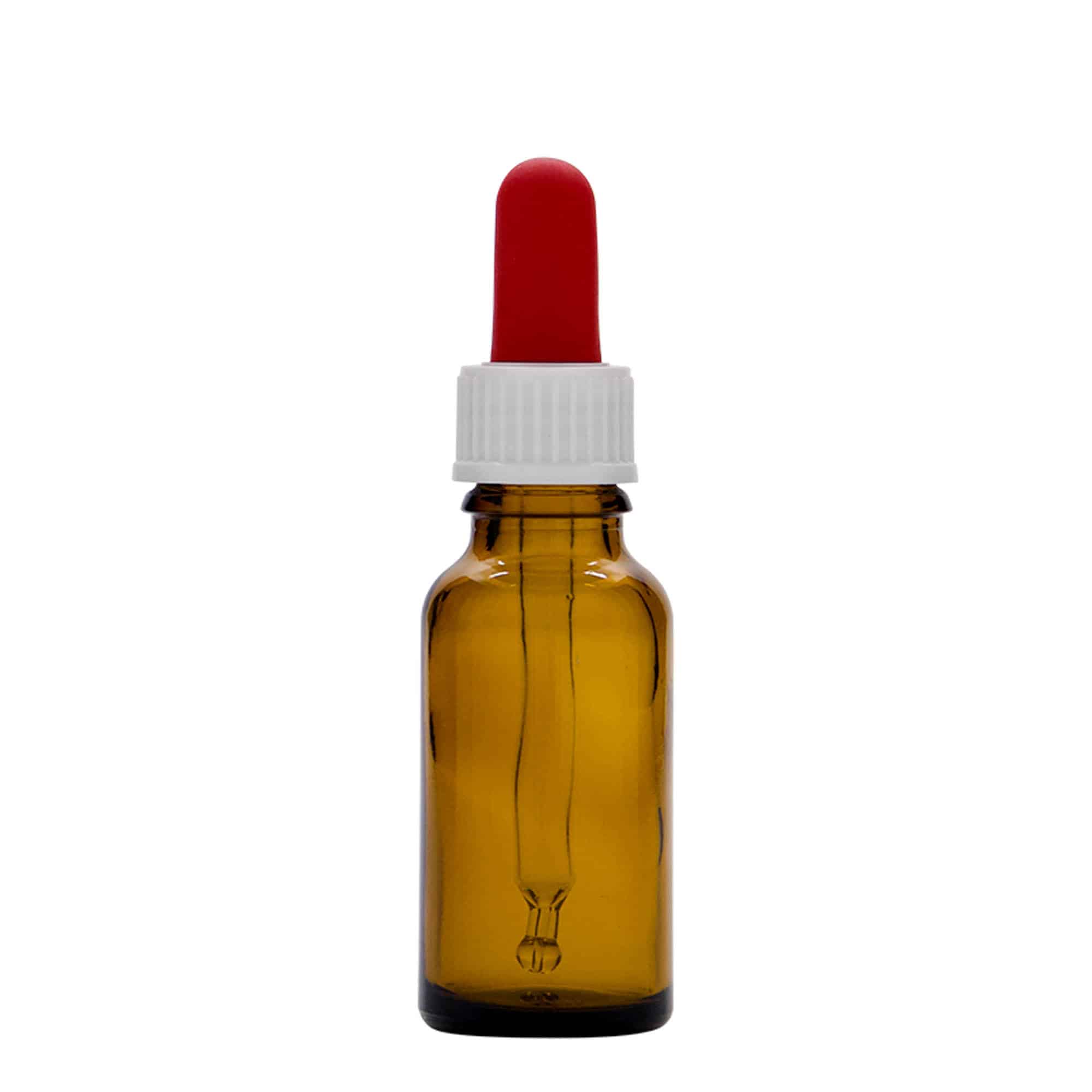 20 ml Pipettenflasche Medizin, Glas, braun, Mündung: DIN 18
