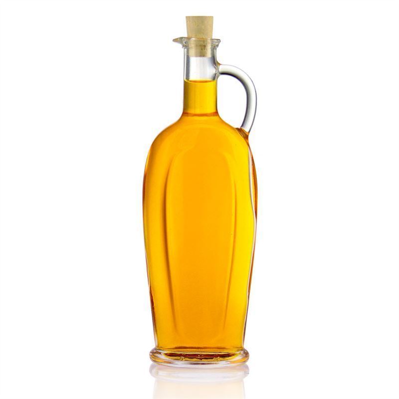 500 ml Glasflasche 'Eleganta', oval, Mündung: Kork