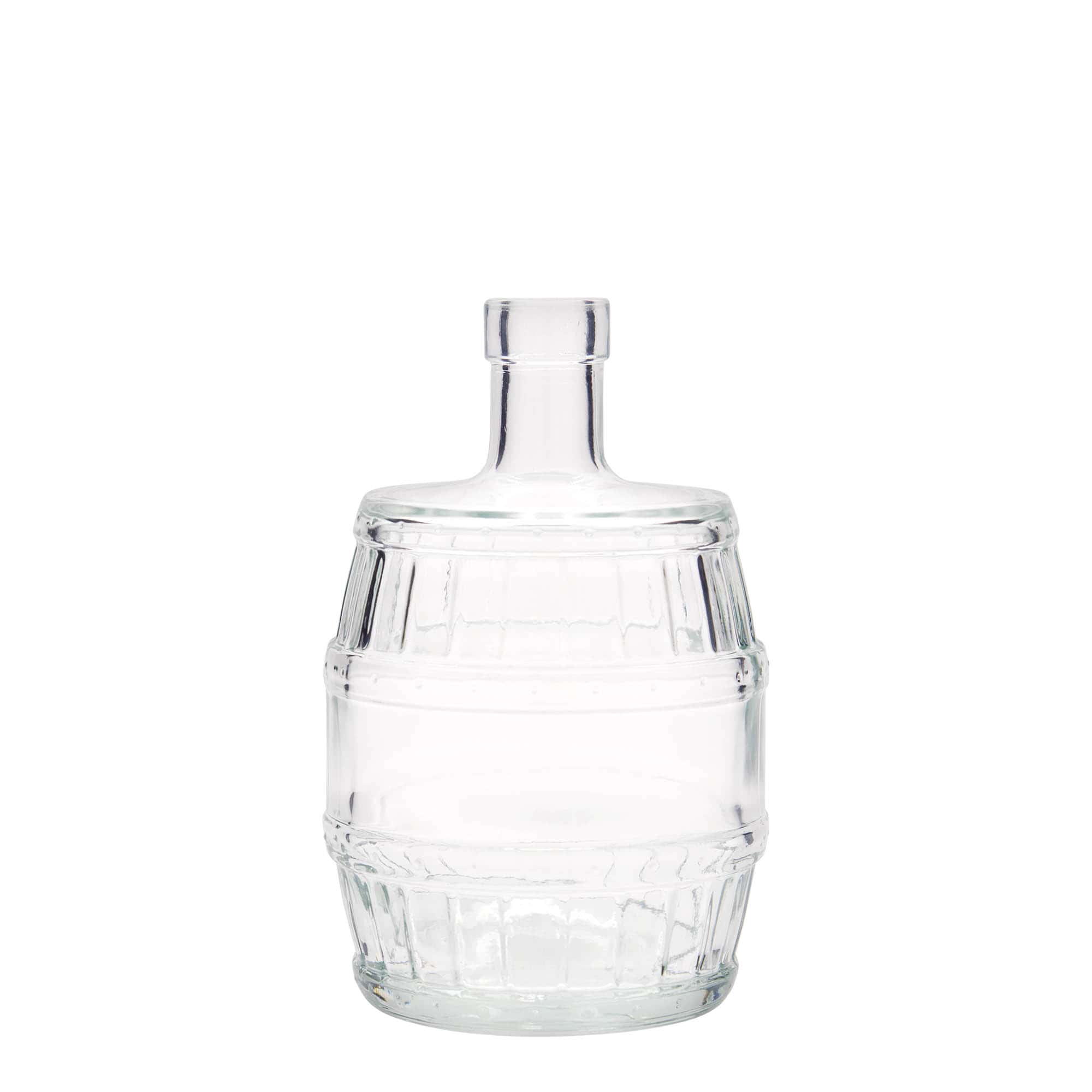 500 ml Glasflasche „Fass“, Mündung: Kork