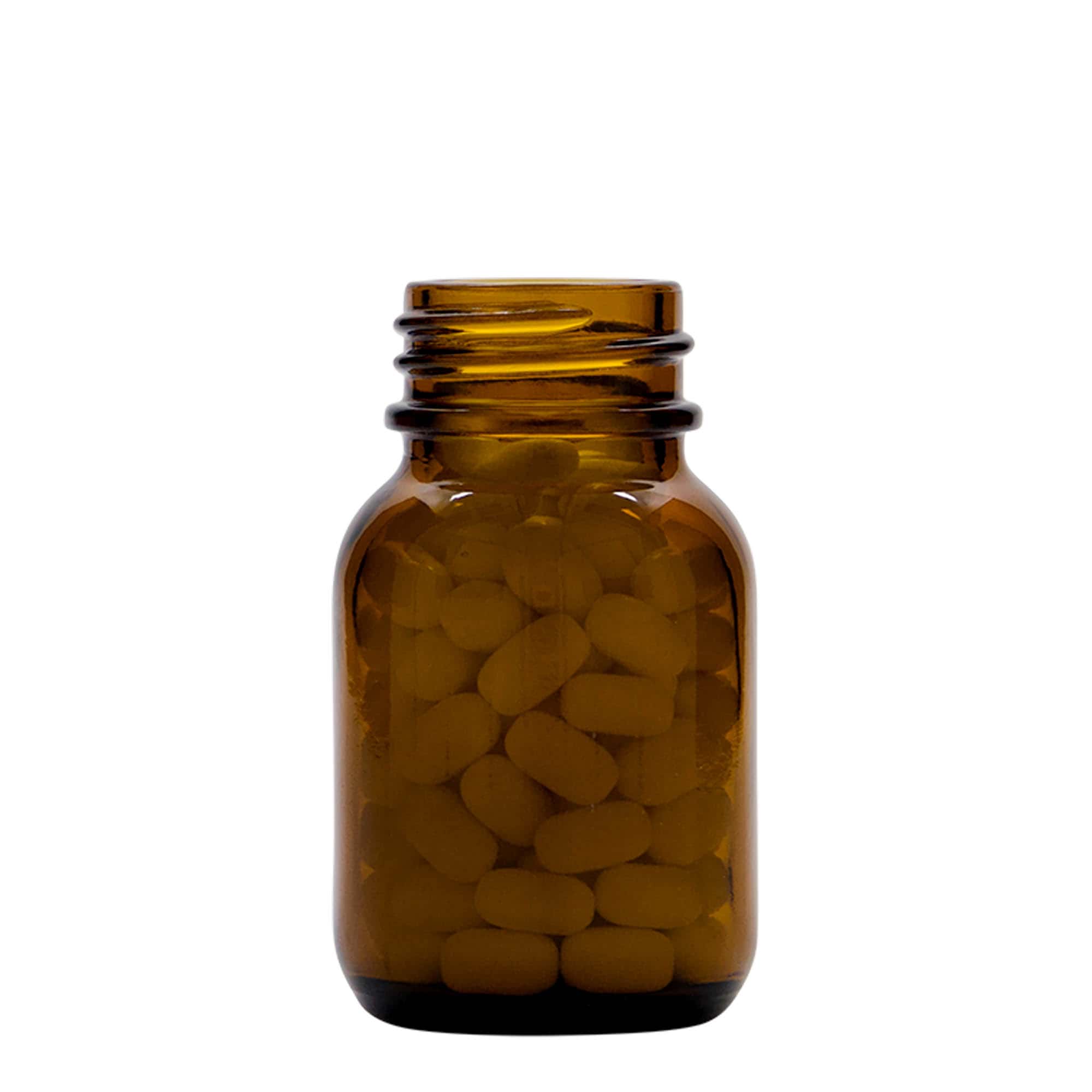 50 ml Weithalsglas, braun, Mündung: DIN 32 50 ml Weithalsglas, braun, Mündung: DIN 32