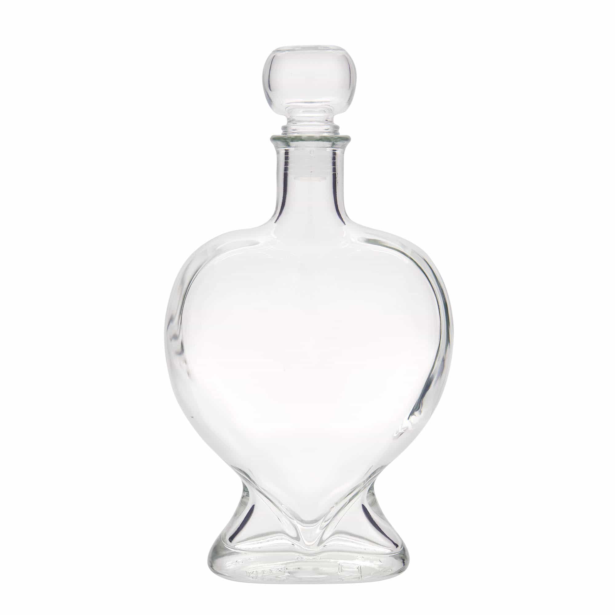 500 ml Glasflasche 'Herz', Mündung: Kork