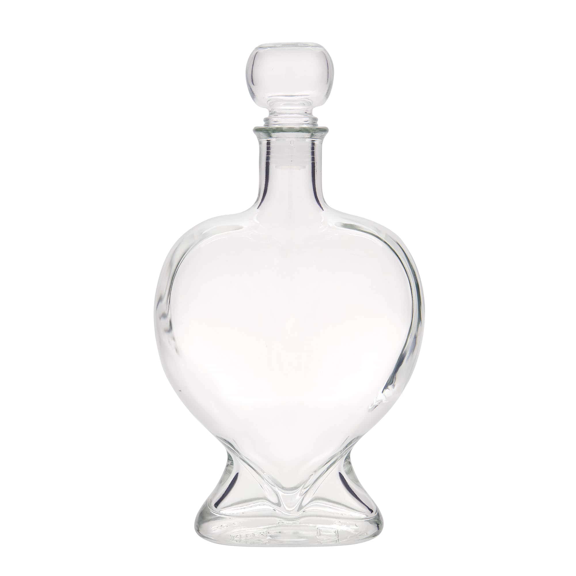 500 ml Glasflasche „Herz“, Mündung: Kork