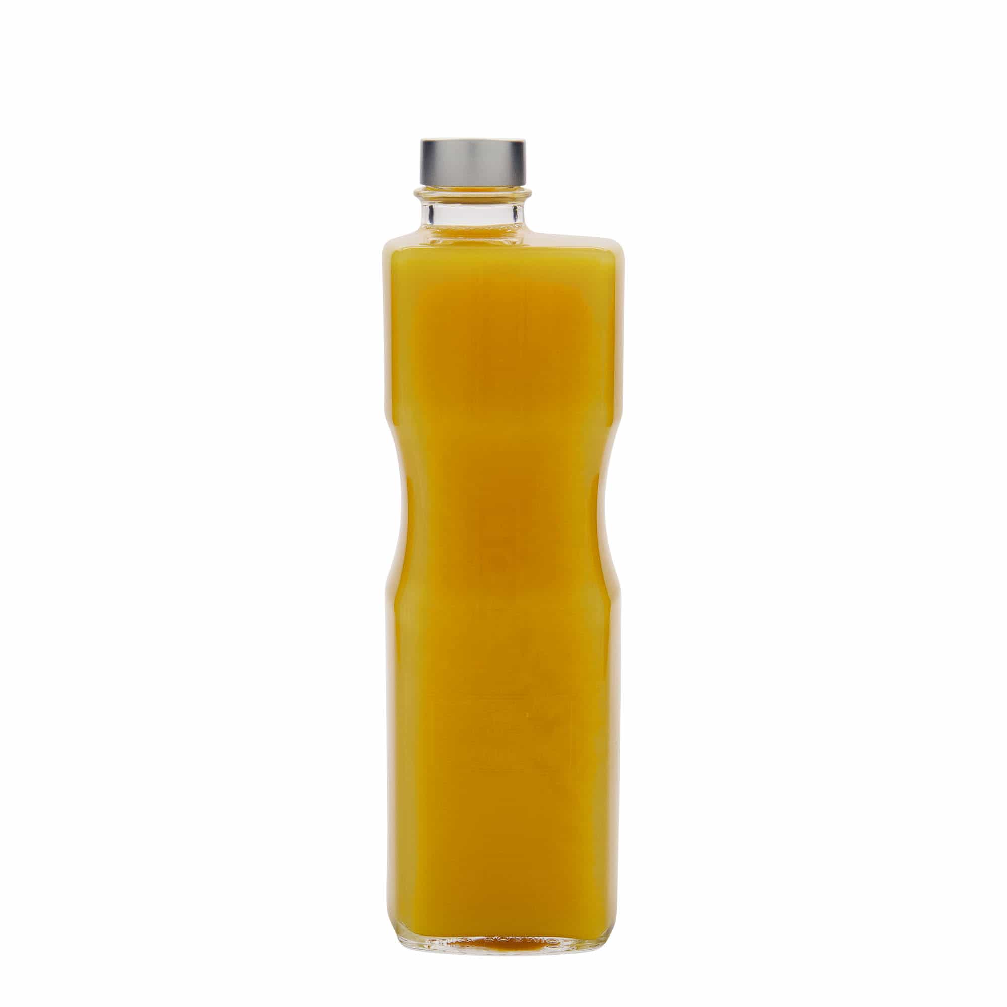 1.000 ml Glasflasche 'Optima Juice', rechteckig, Mündung: Schraubverschluss