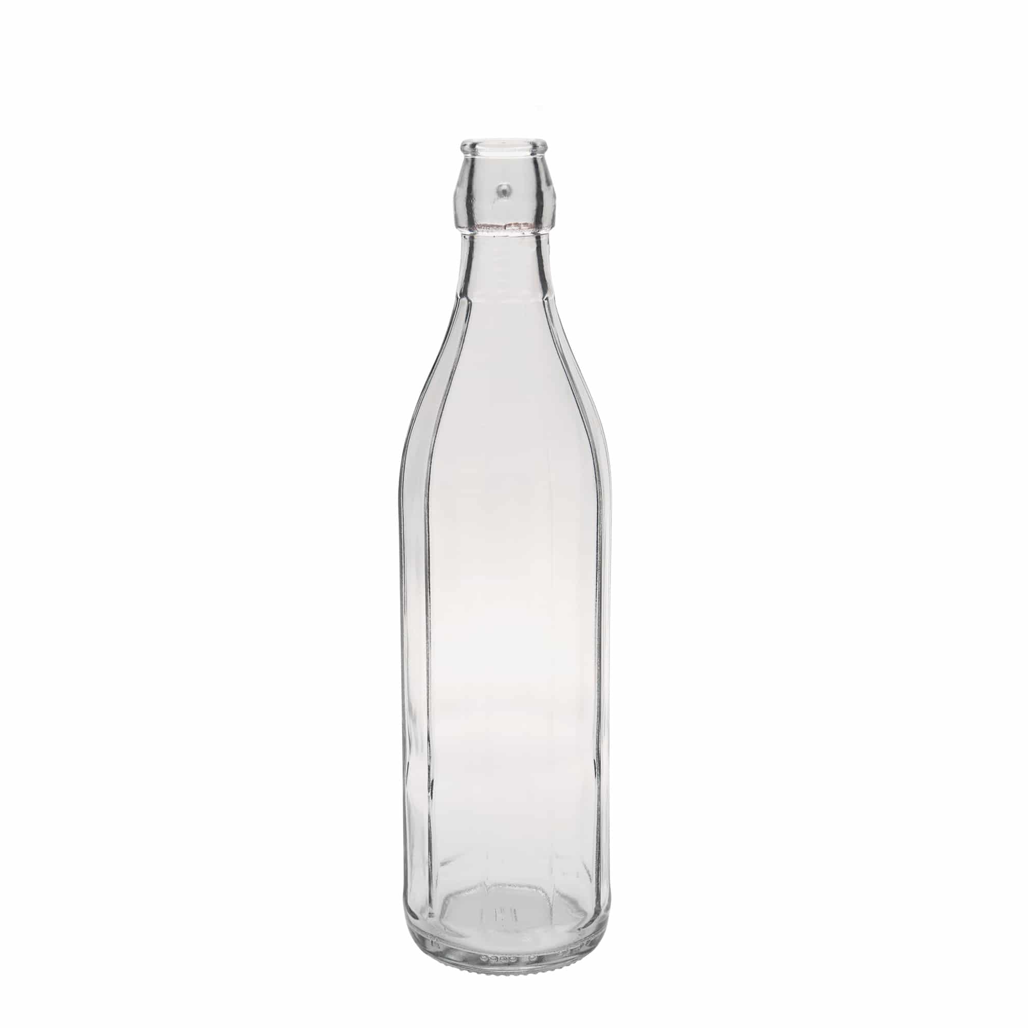750 ml Glasflasche 'Bravo', zehneckig, Mündung: Bügelverschluss