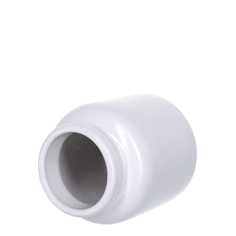 270 ml Steinzeugtopf, Keramik, weiß, Mündung: Stülpdeckel