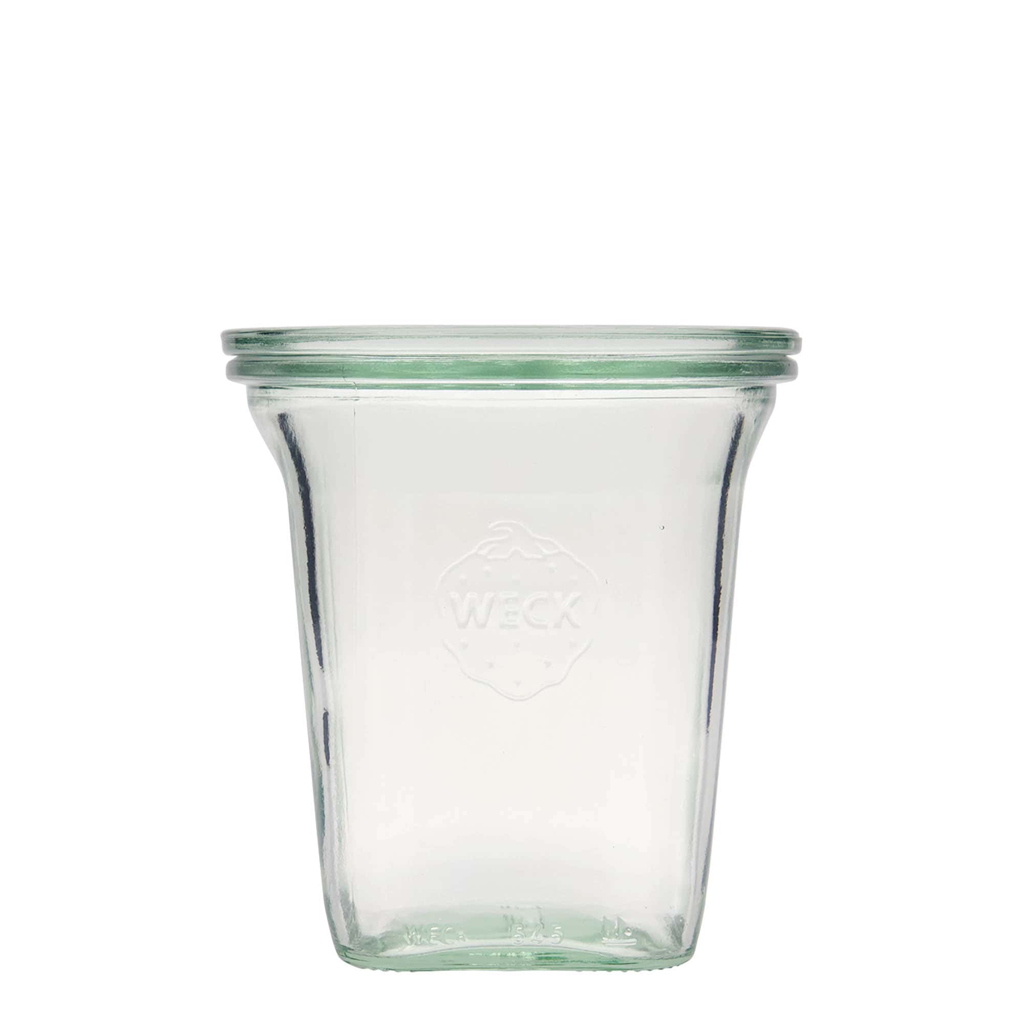 545 ml WECK-Quadroglas, quadratisch, Mündung: Rundrand