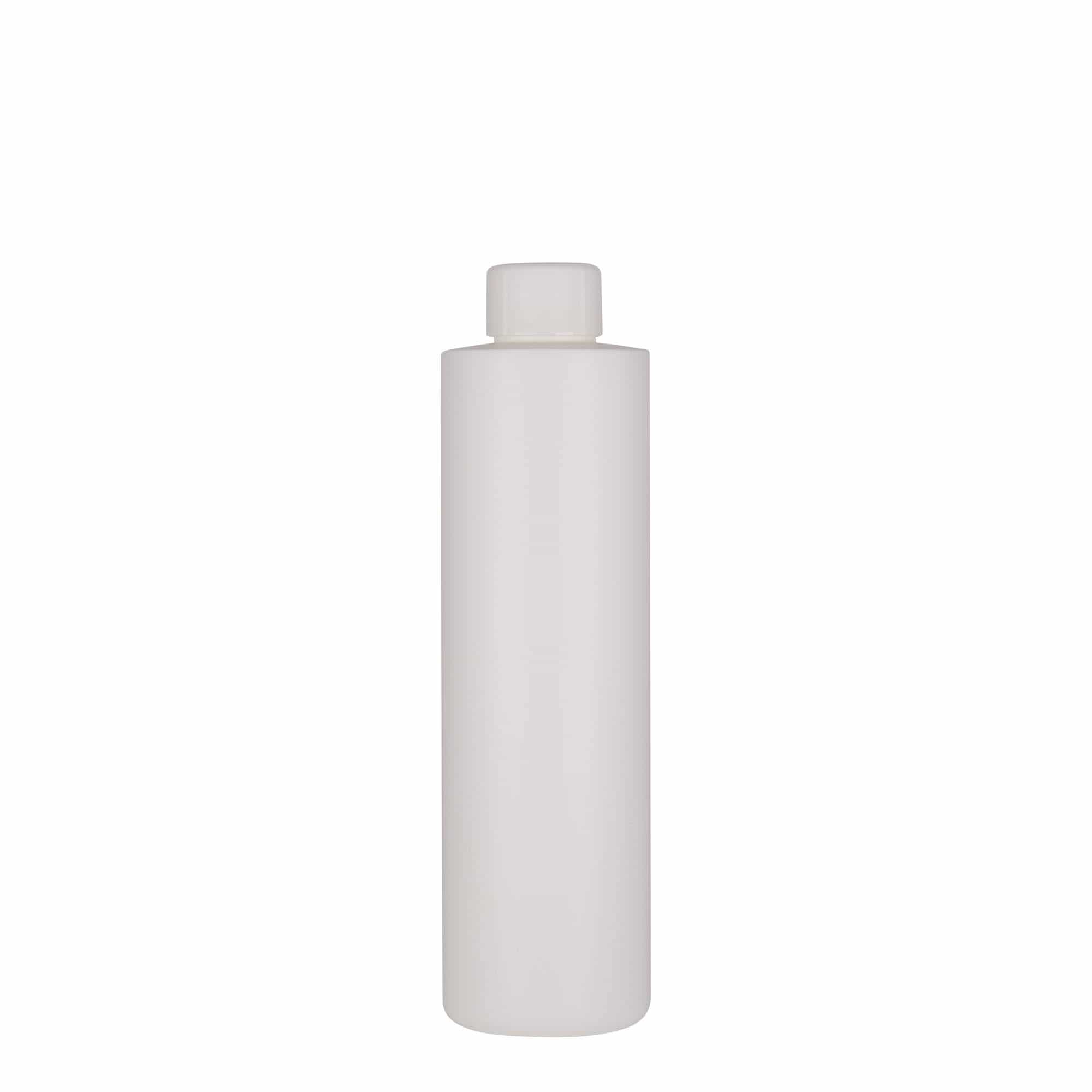 250 ml Kunststoffflasche 'Pipe', HDPE, weiß, Mündung: 24/410