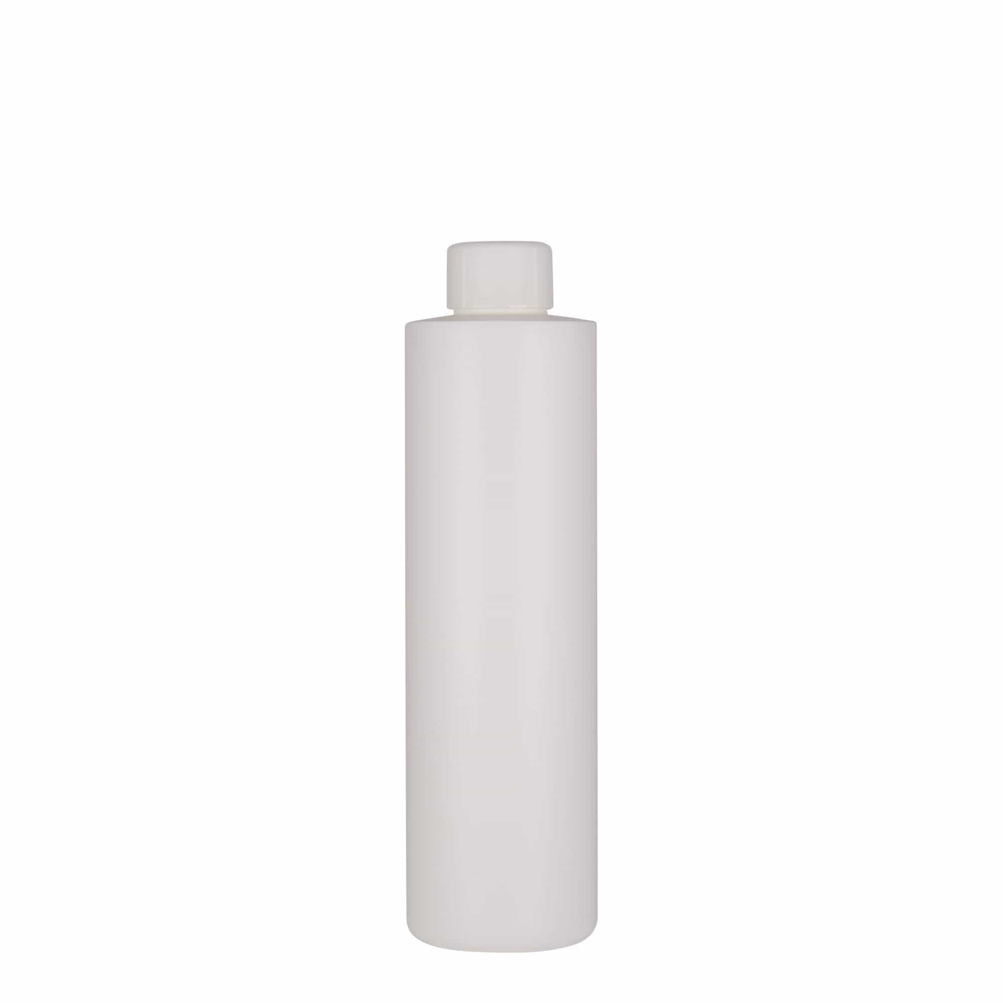 250 ml Kunststoffflasche 'Pipe', HDPE, weiß, Mündung: 24/410