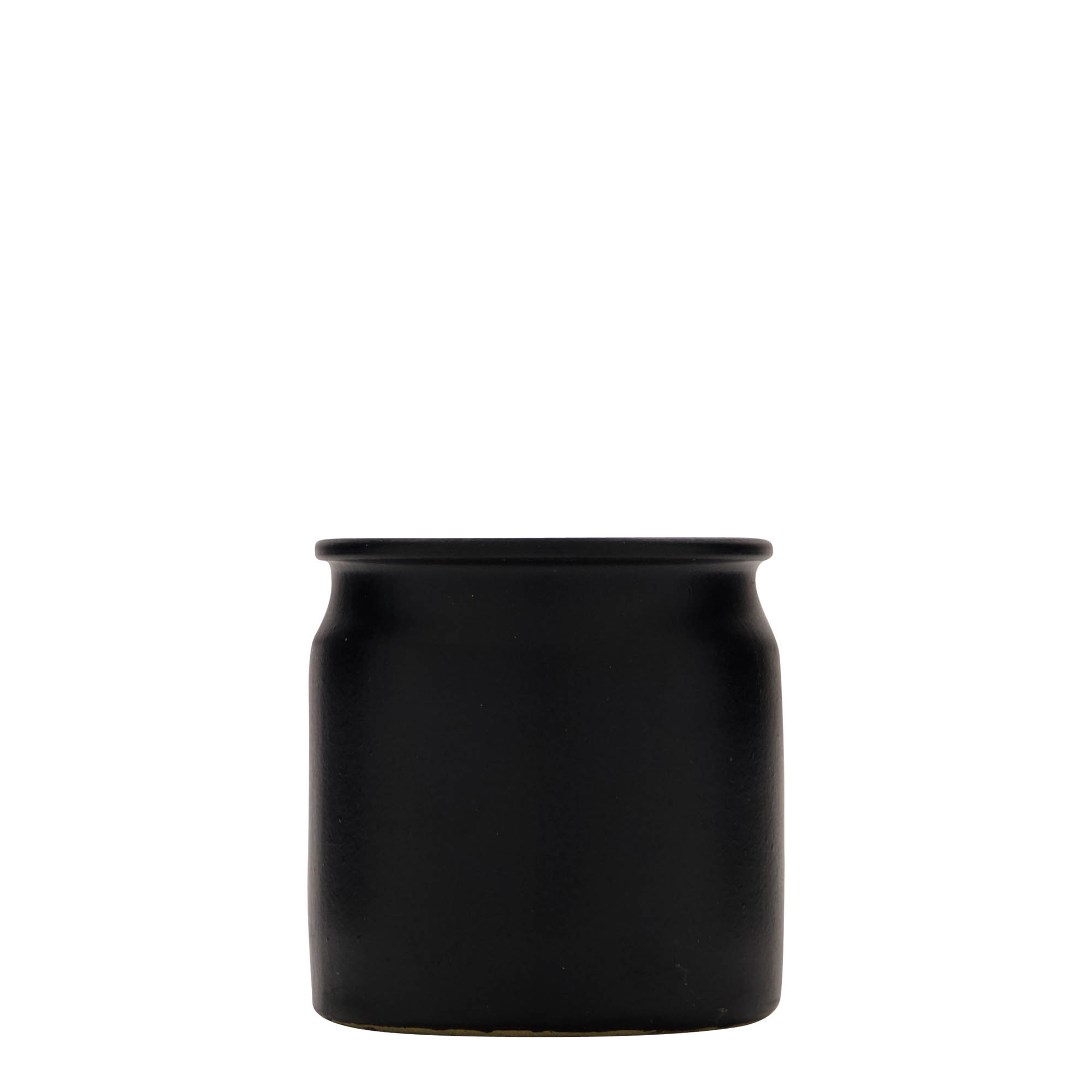 160 ml Steinzeugtopf, Keramik, schwarz, Mündung: Kork 160 ml Steinzeugtopf, Keramik, schwarz, Mündung: Kork