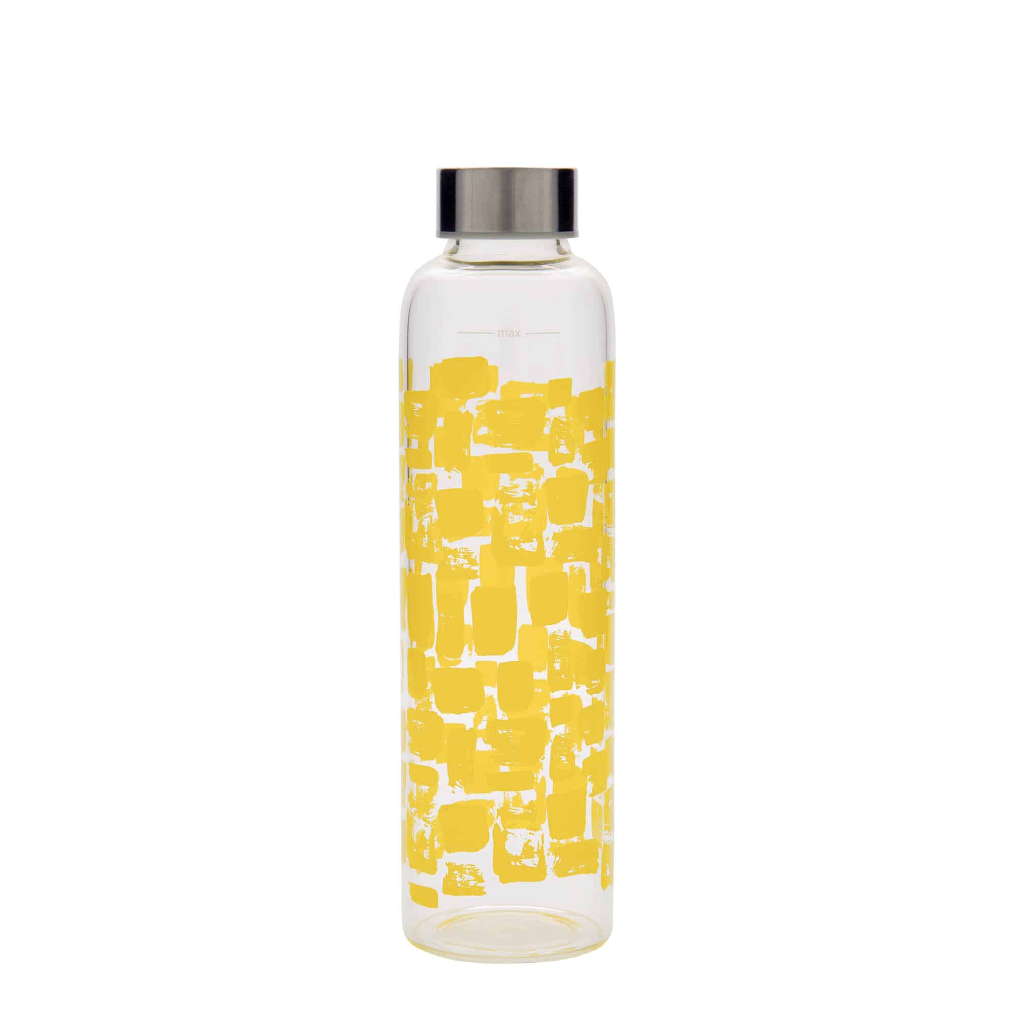 500 ml Trinkflasche 'Perseus - Gelbe Rechtecke', Mündung: Schraubverschluss