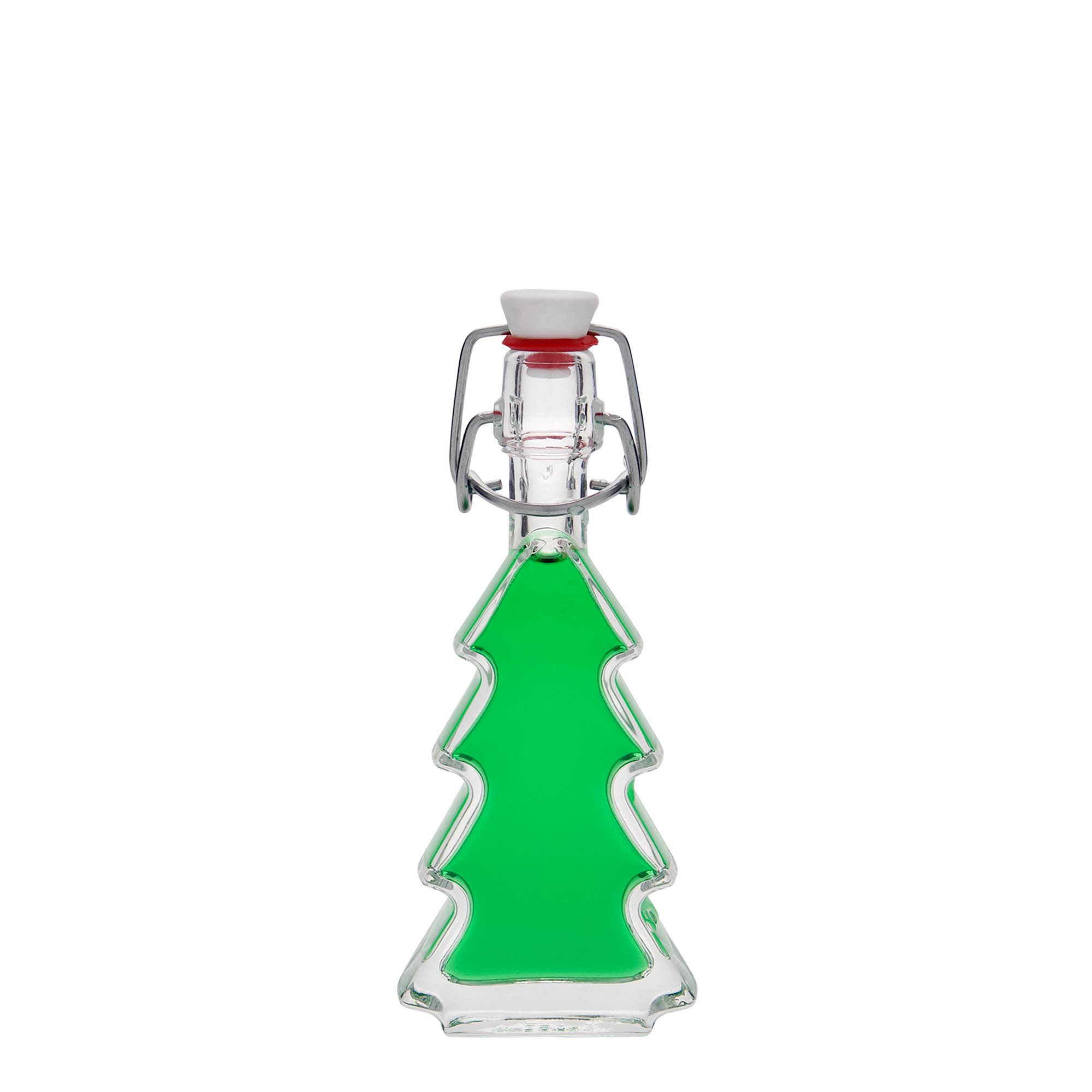 40 ml Glasflasche „Tannenbaum“, Mündung: Bügelverschluss