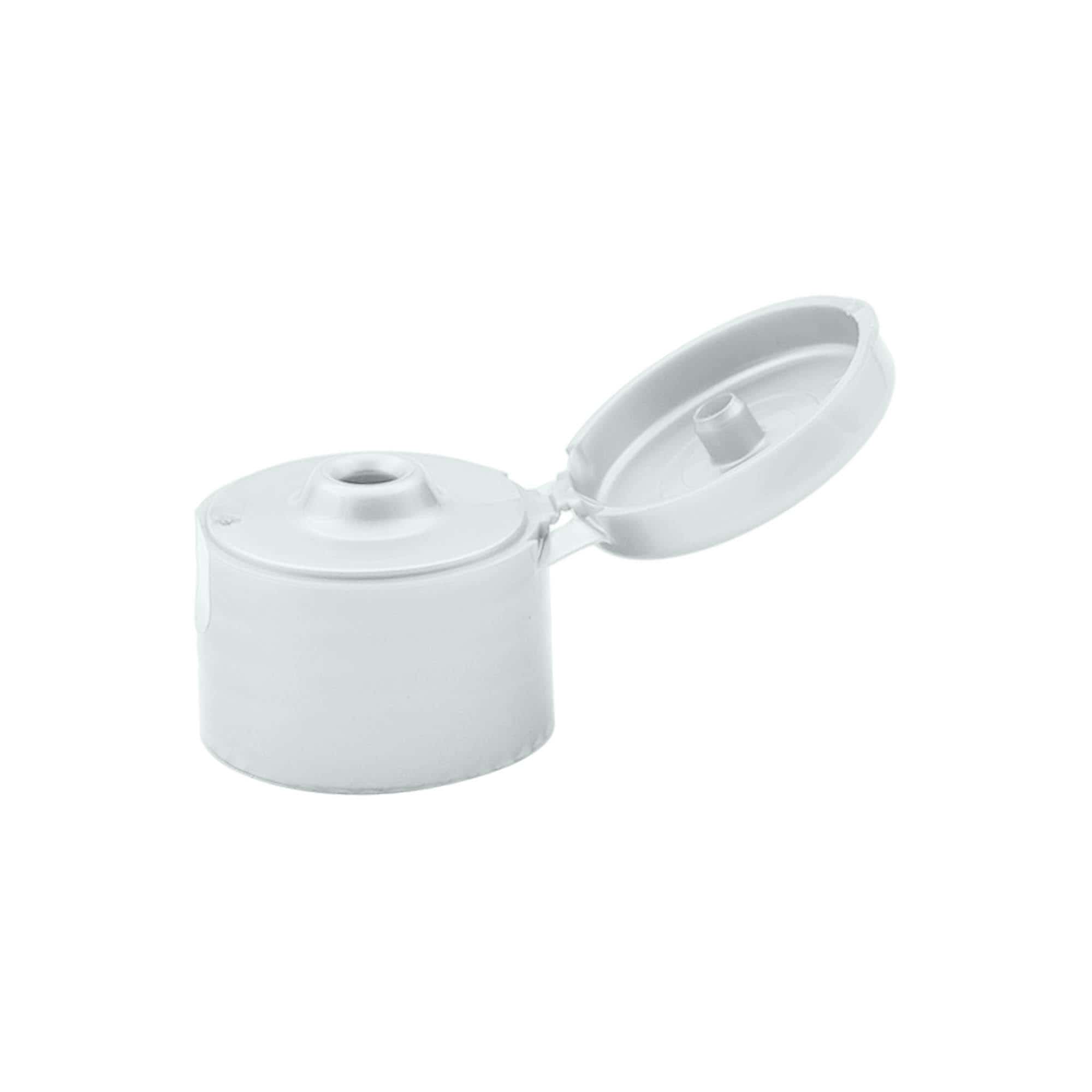 Schraubverschluss Klappscharnier , PP-Kunststoff, silber, für Mündung: 24/410