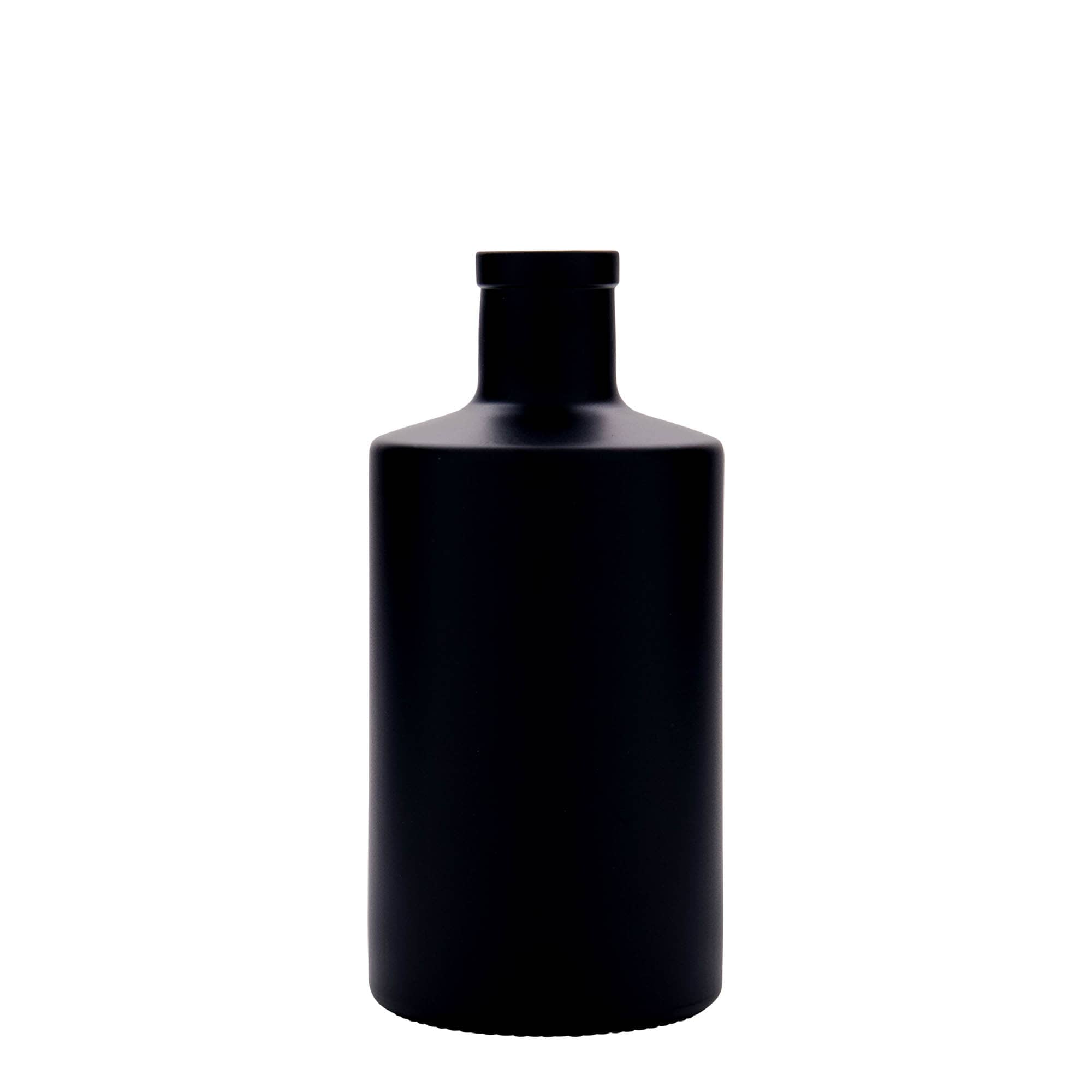500 ml Glasflasche „Caroline“, schwarz, Mündung: Kork