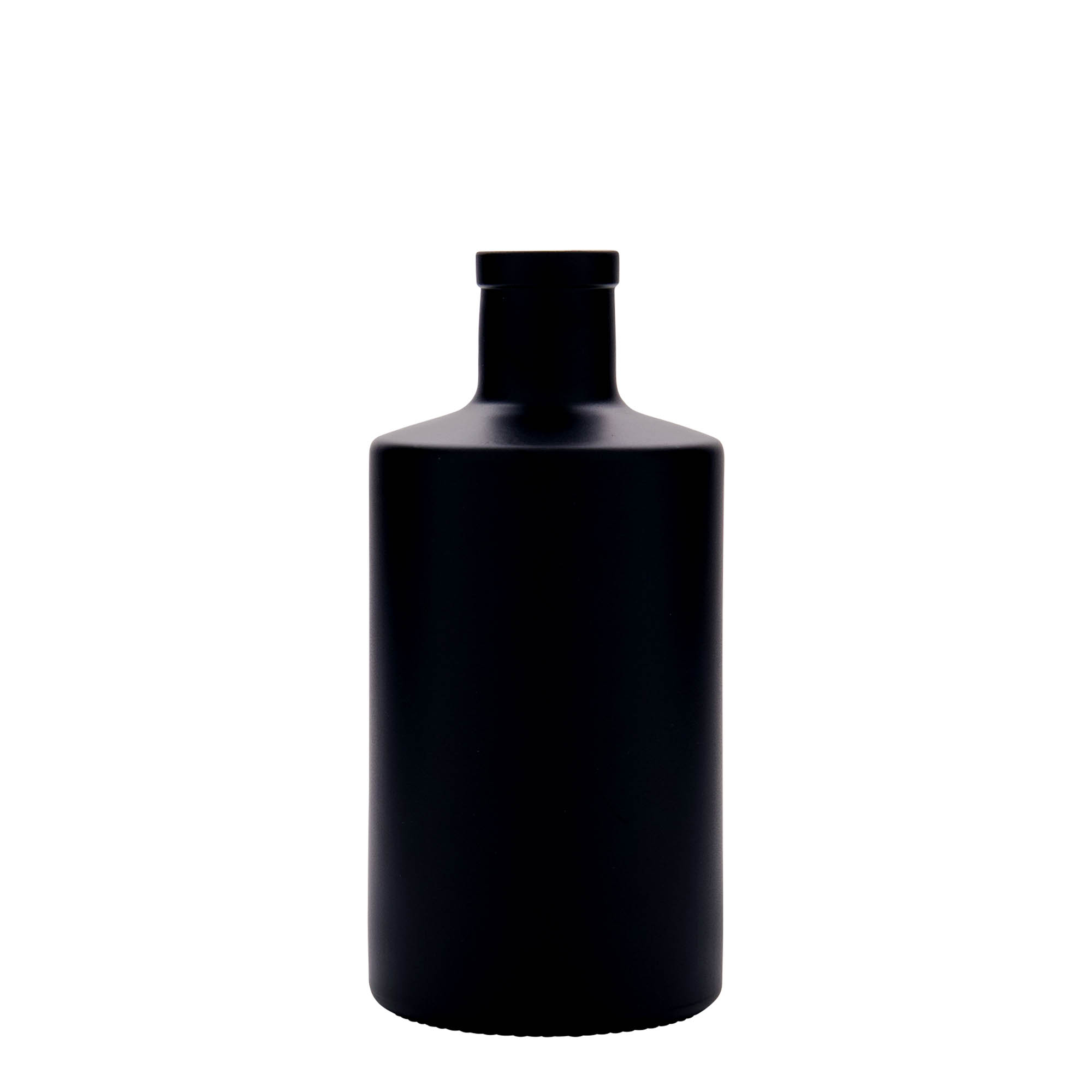 500 ml Glasflasche „Caroline“, schwarz, Mündung: Kork