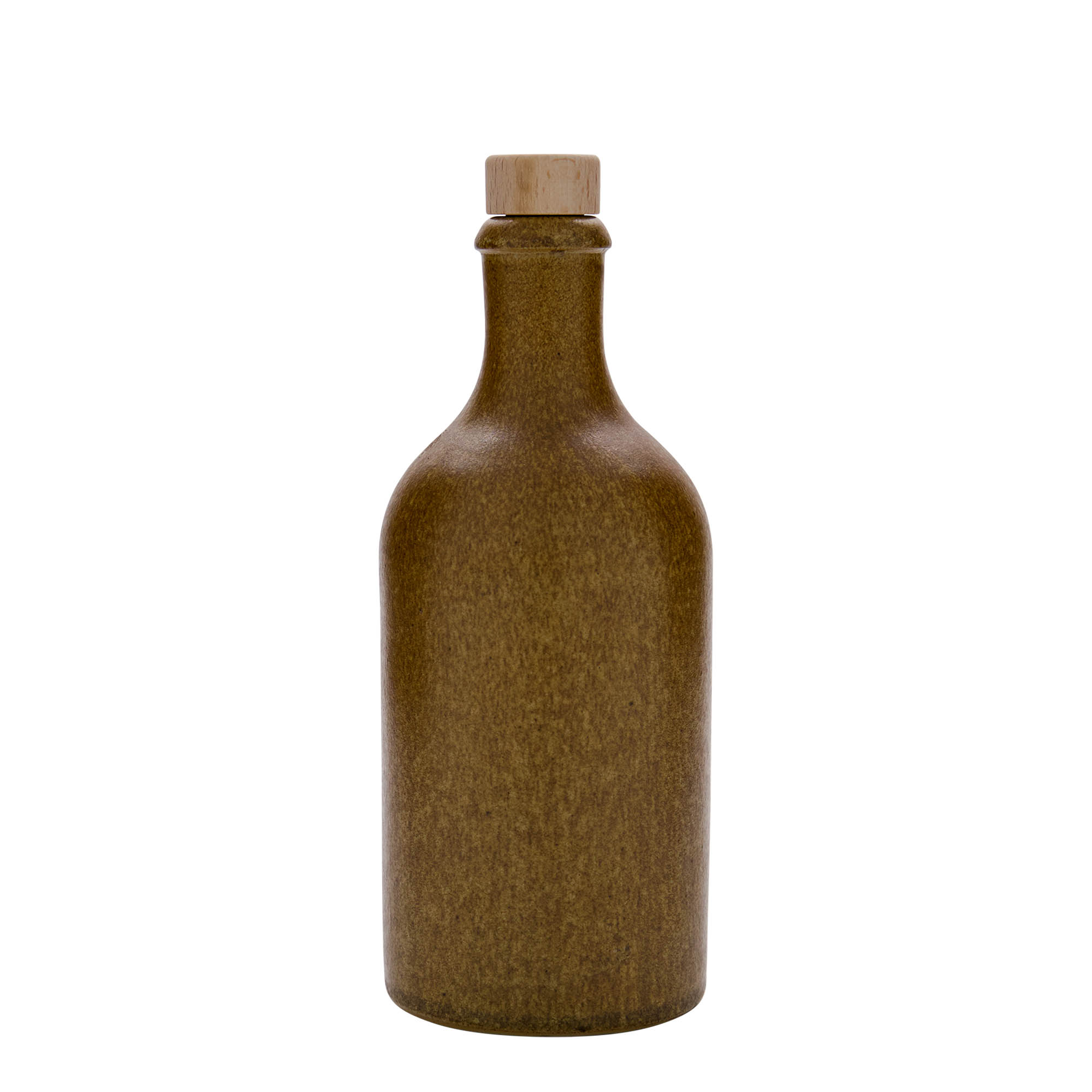 500 ml Tonkrug, Steinzeug, braun-kristall, Mündung: Kork