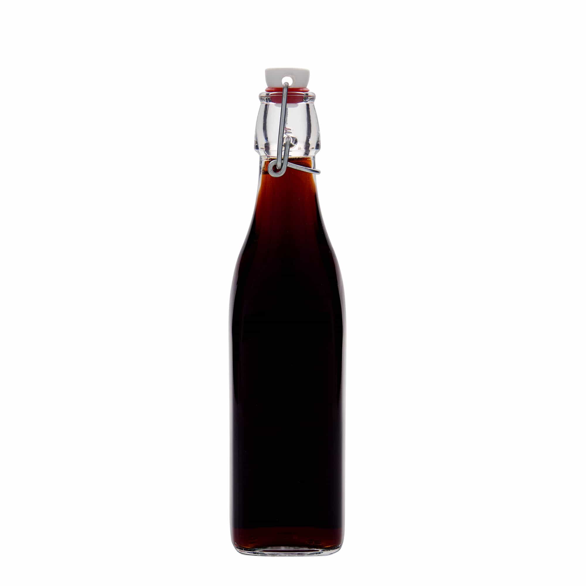 500 ml Glasflasche 'Swing', quadratisch, Mündung: Bügelverschluss