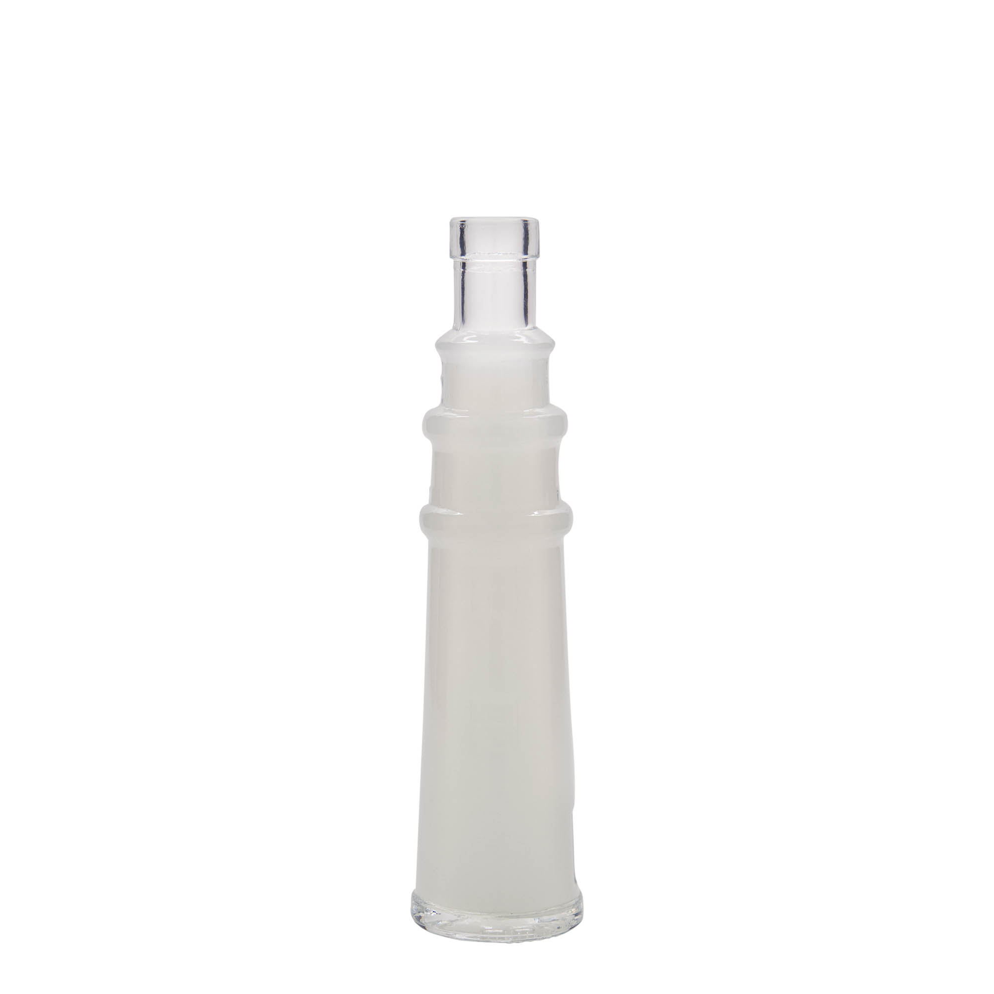100 ml Glasflasche „Leuchtturm“, Mündung: Kork