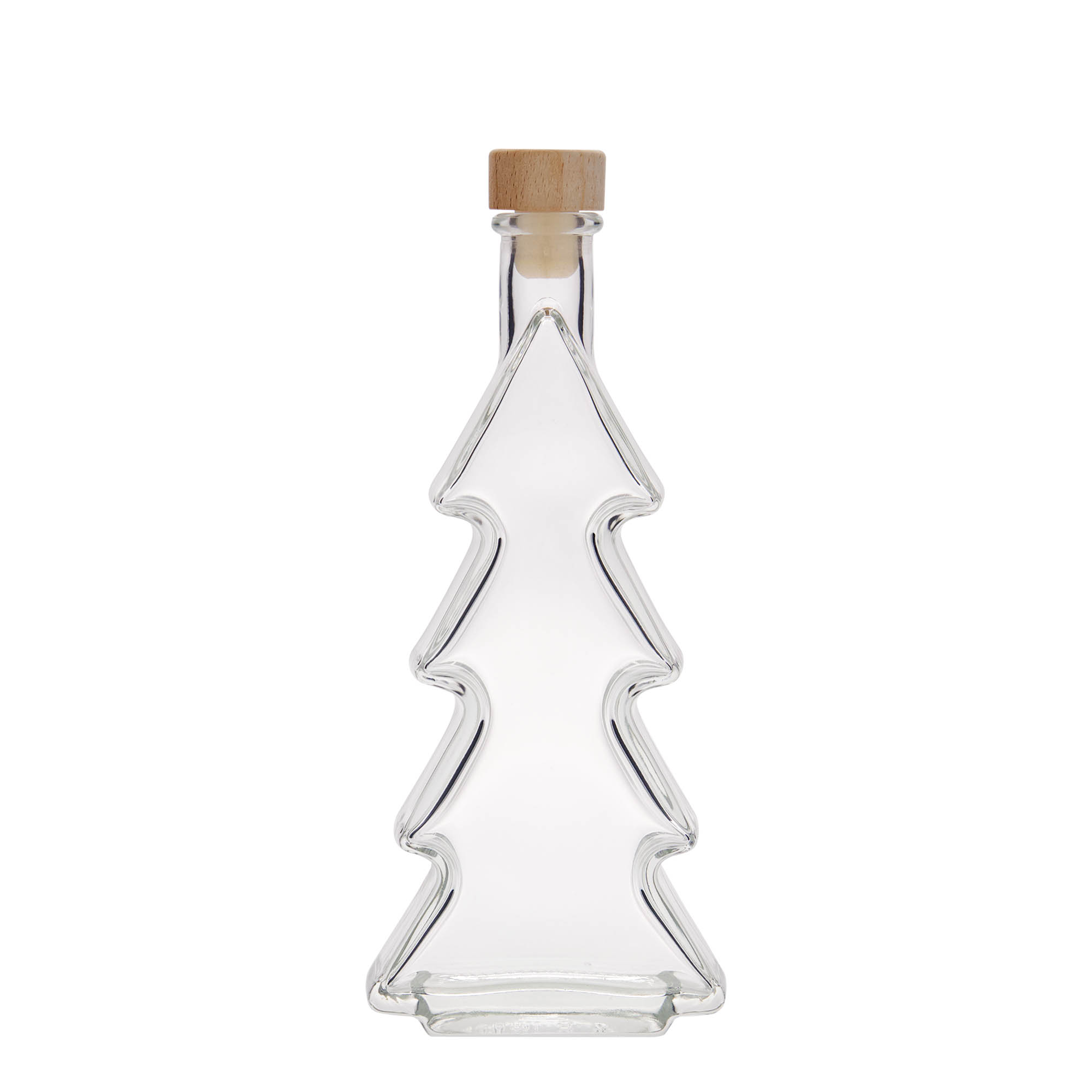 200 ml Glasflasche „Tannenbaum“, Mündung: Kork