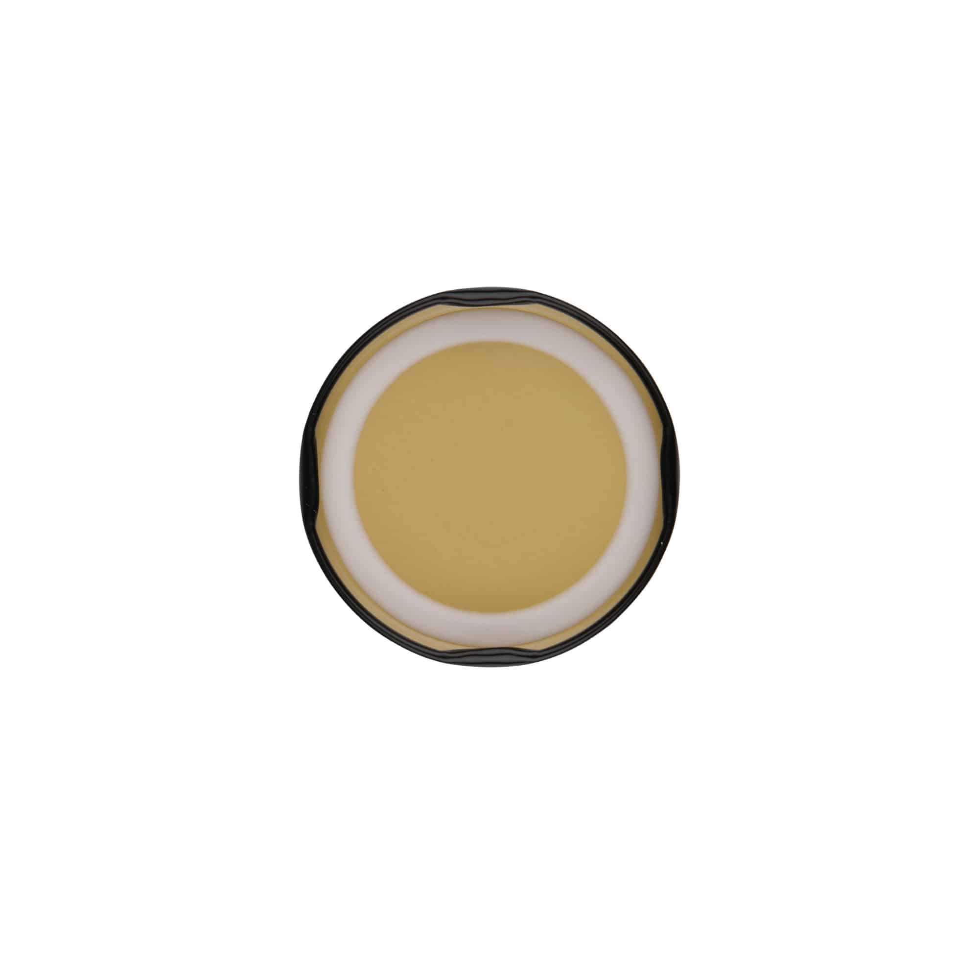 Twist-Off-Deckel, Weißblech, schwarz, für Mündung: TO 58