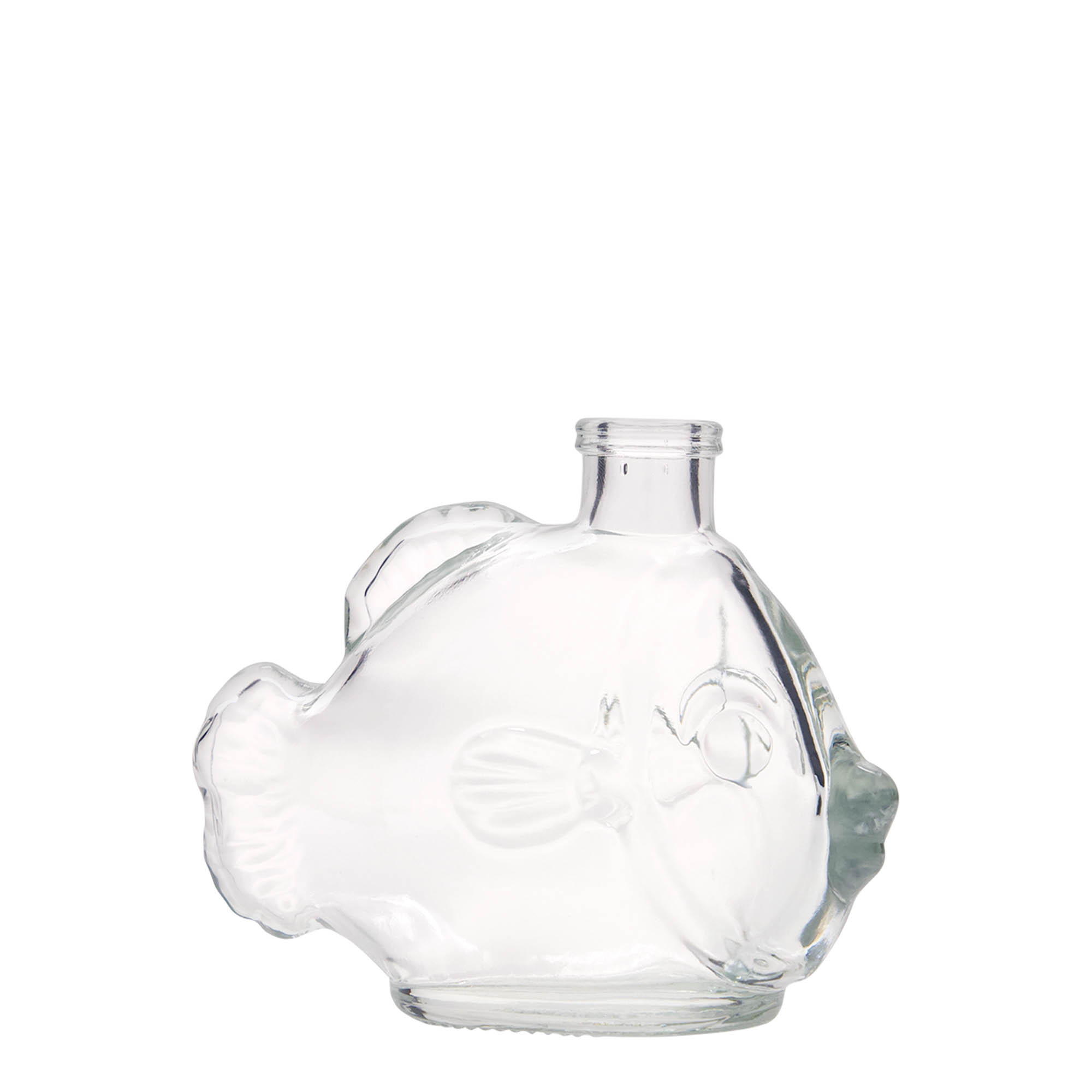 200 ml Glasflasche 'Fisch', Mündung: Kork 200 ml Glasflasche 'Fisch', Mündung: Kork
