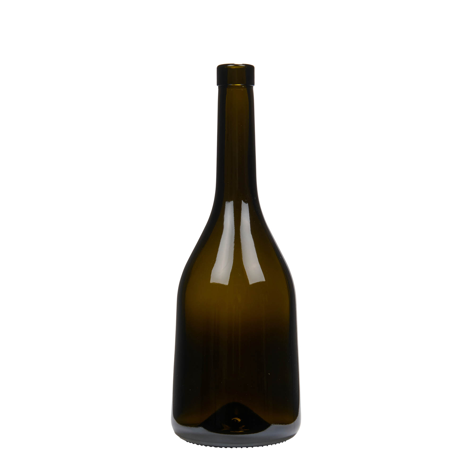750 ml Glasflasche 'Rustica', antikgrün, Mündung: Kork