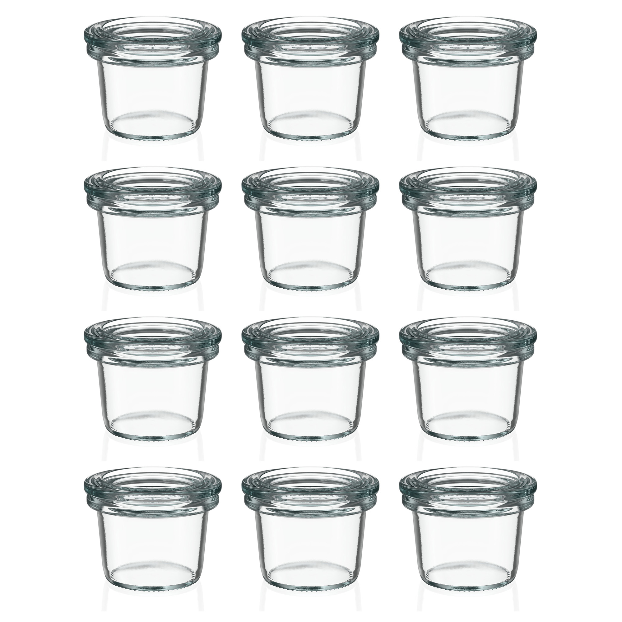 12x 35 ml WECK-Sturzglas mit Glasdeckel RR 40