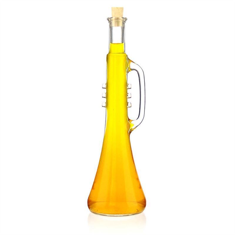 500 ml Glasflasche 'Trompete', Mündung: Kork 500 ml Glasflasche 'Trompete', Mündung: Kork