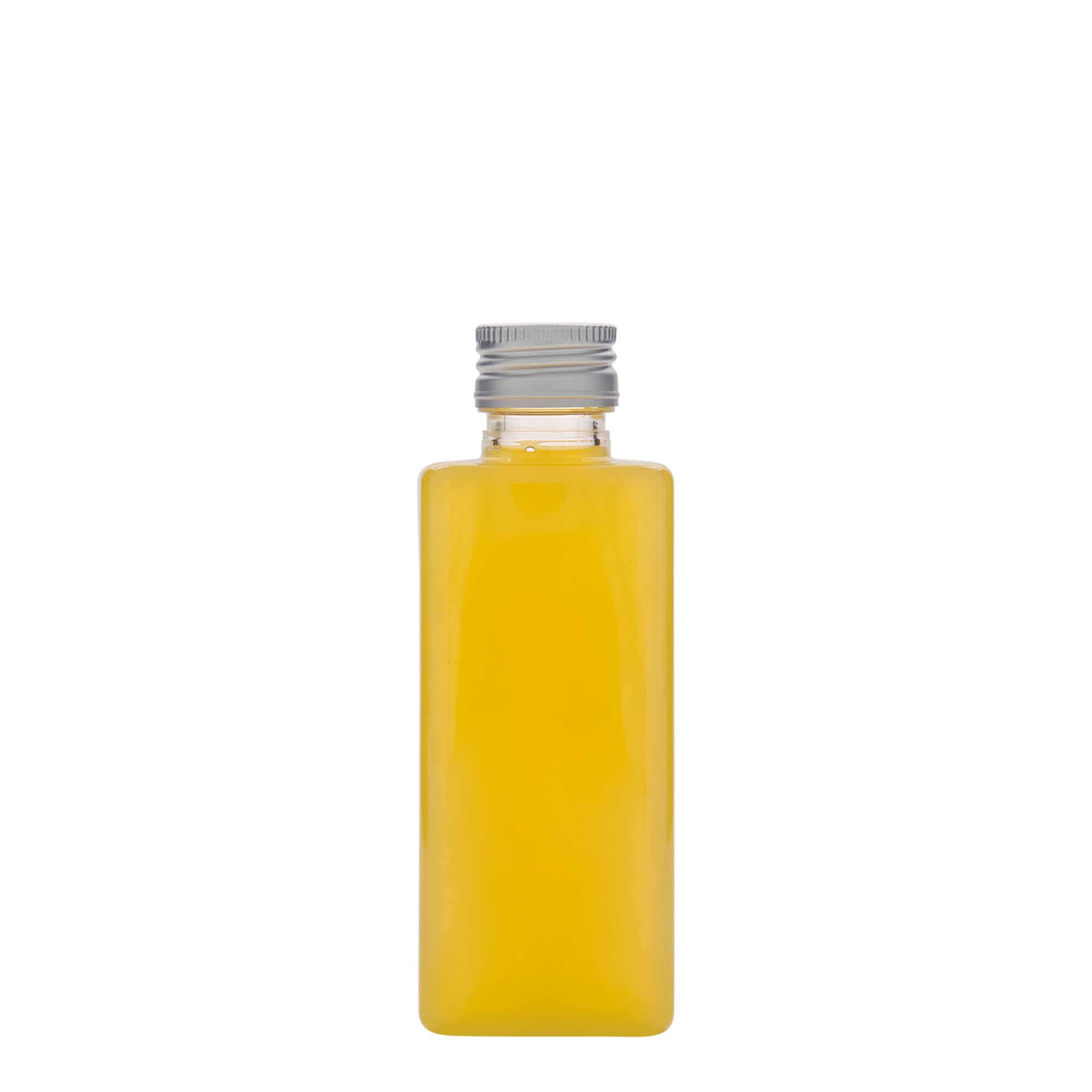 250 ml PET-Flasche 'Karl', quadratisch, Kunststoff, Mündung: PP 28