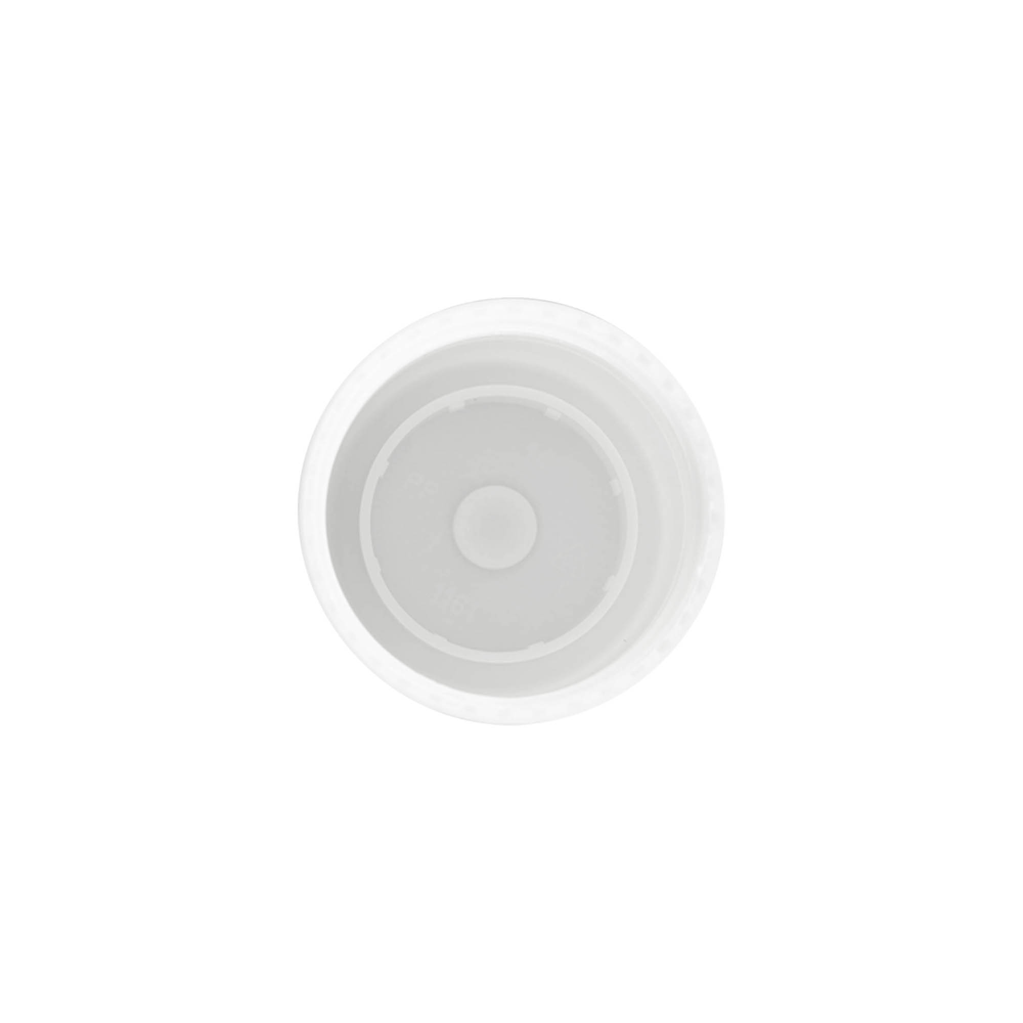 Kappe für 50 ml Roll-On-Flasche, PP-Kunststoff, weiß, für Mündung: Schraubverschluss Kappe für 50 ml Roll-On-Flasche, PP-Kunststoff, weiß, für Mündung: Schraubverschluss