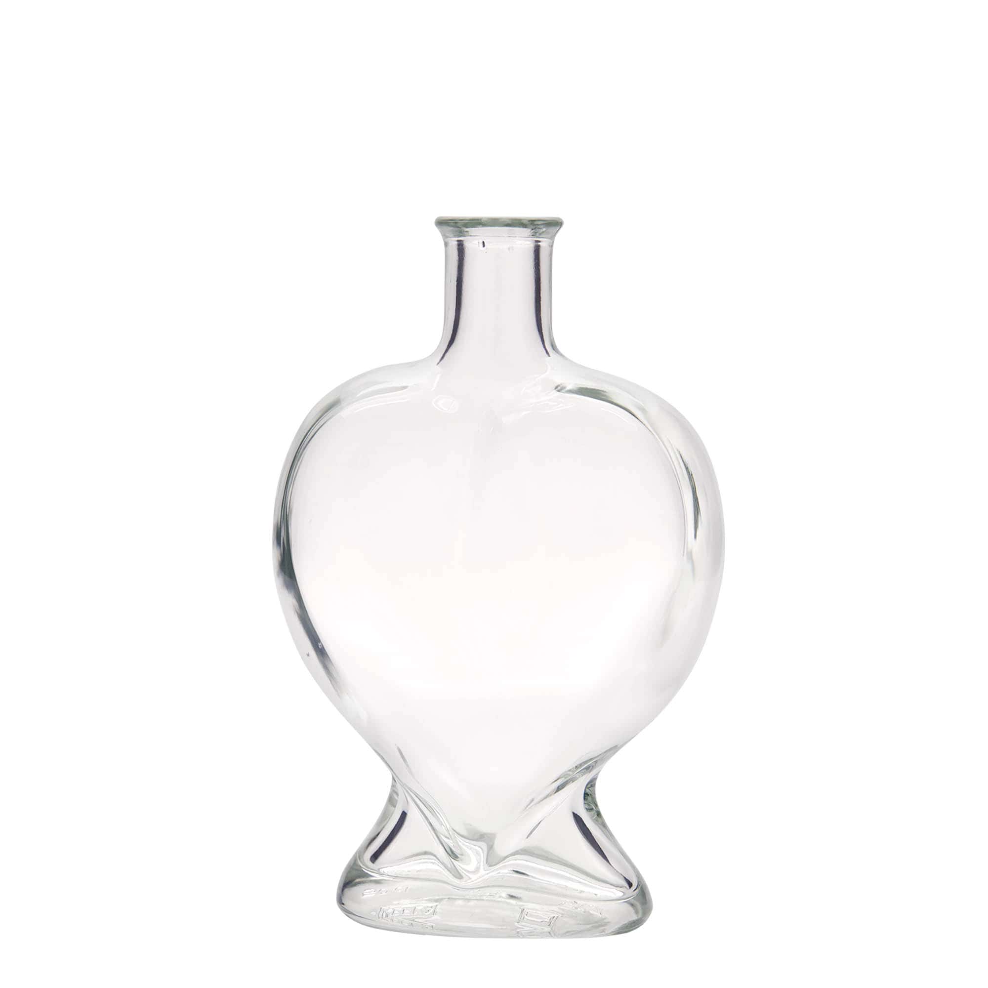 500 ml Glasflasche 'Herz', Mündung: Kork 500 ml Glasflasche 'Herz', Mündung: Kork