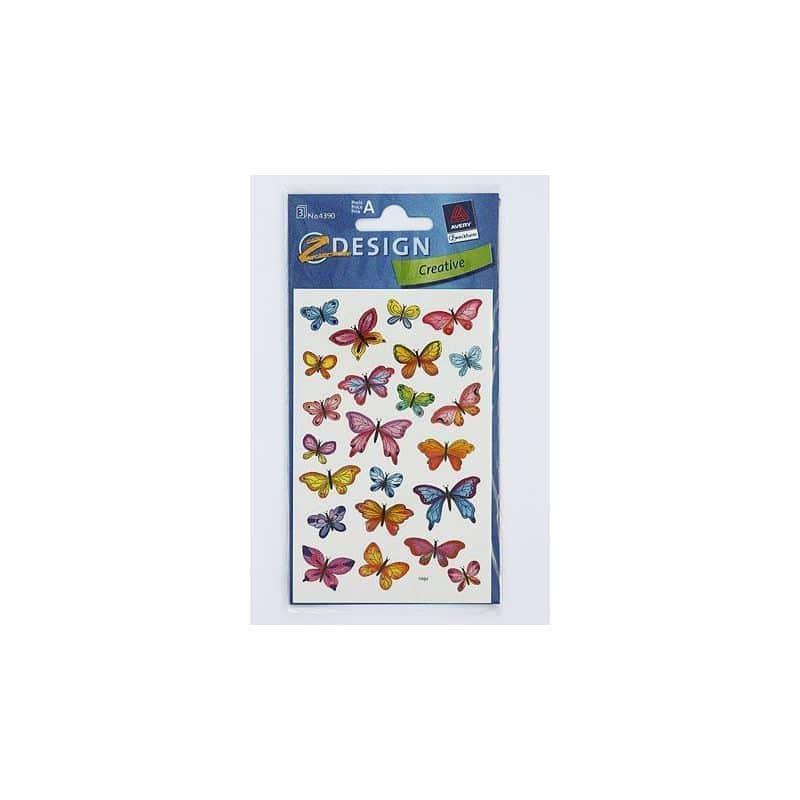 Zweckform Sticker 'Kleine Schmetterlinge', Motiv, Papier, mehrfarbig
