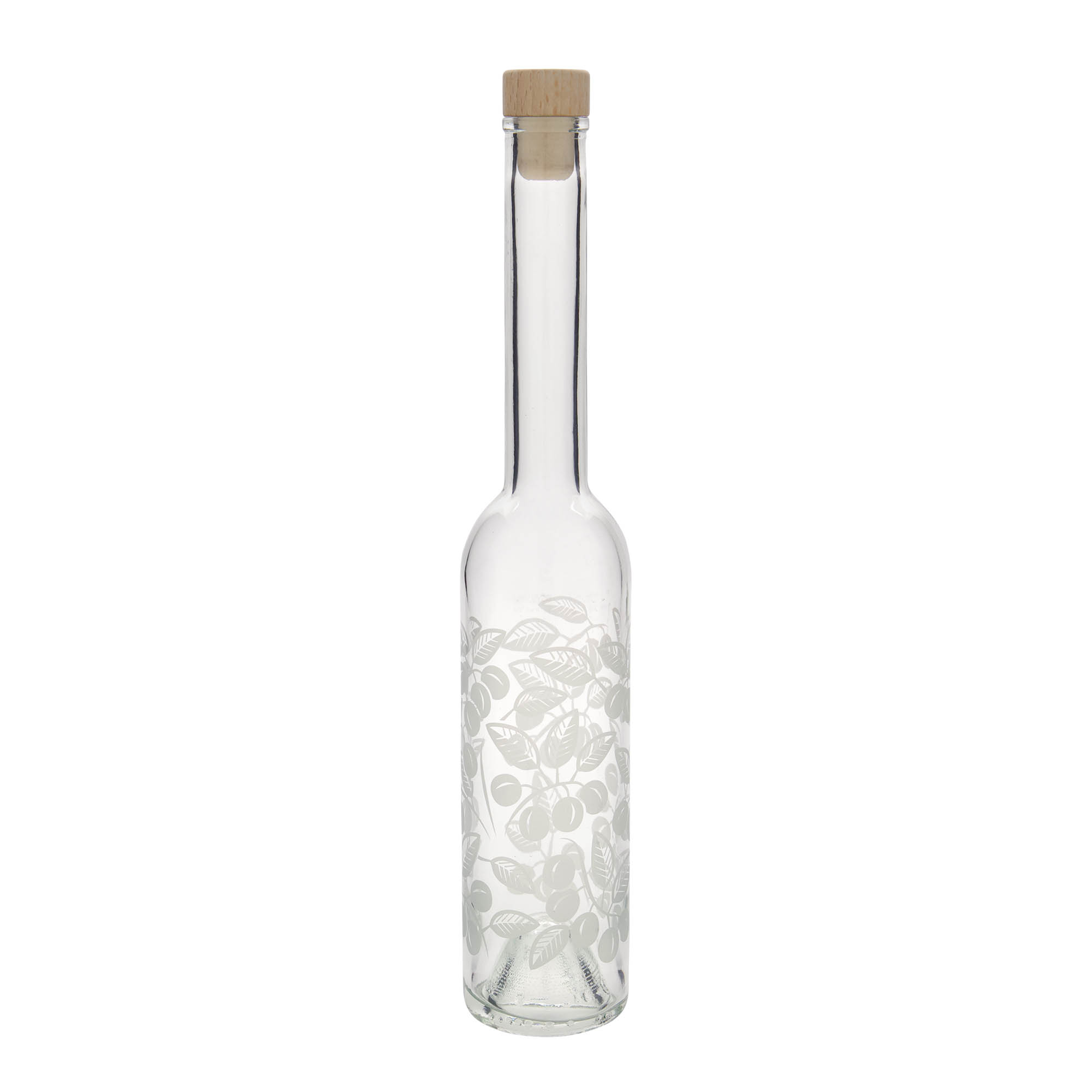 350 ml Glasflasche 'Opera', Motiv: Mirabellen, Mündung: Kork 350 ml Glasflasche 'Opera', Motiv: Mirabellen, Mündung: Kork